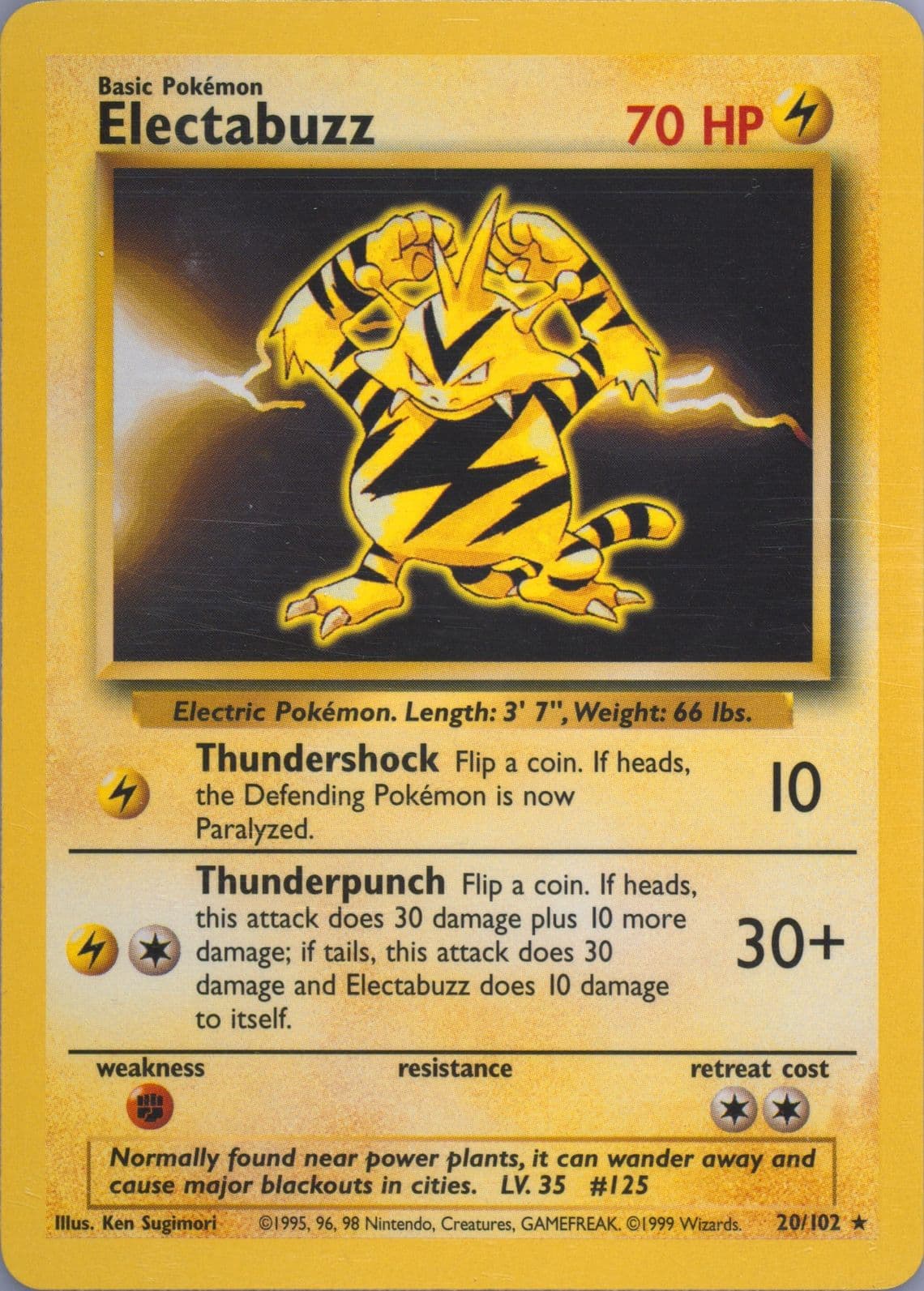 Electabuzz (20) 1999 Pokemon Game