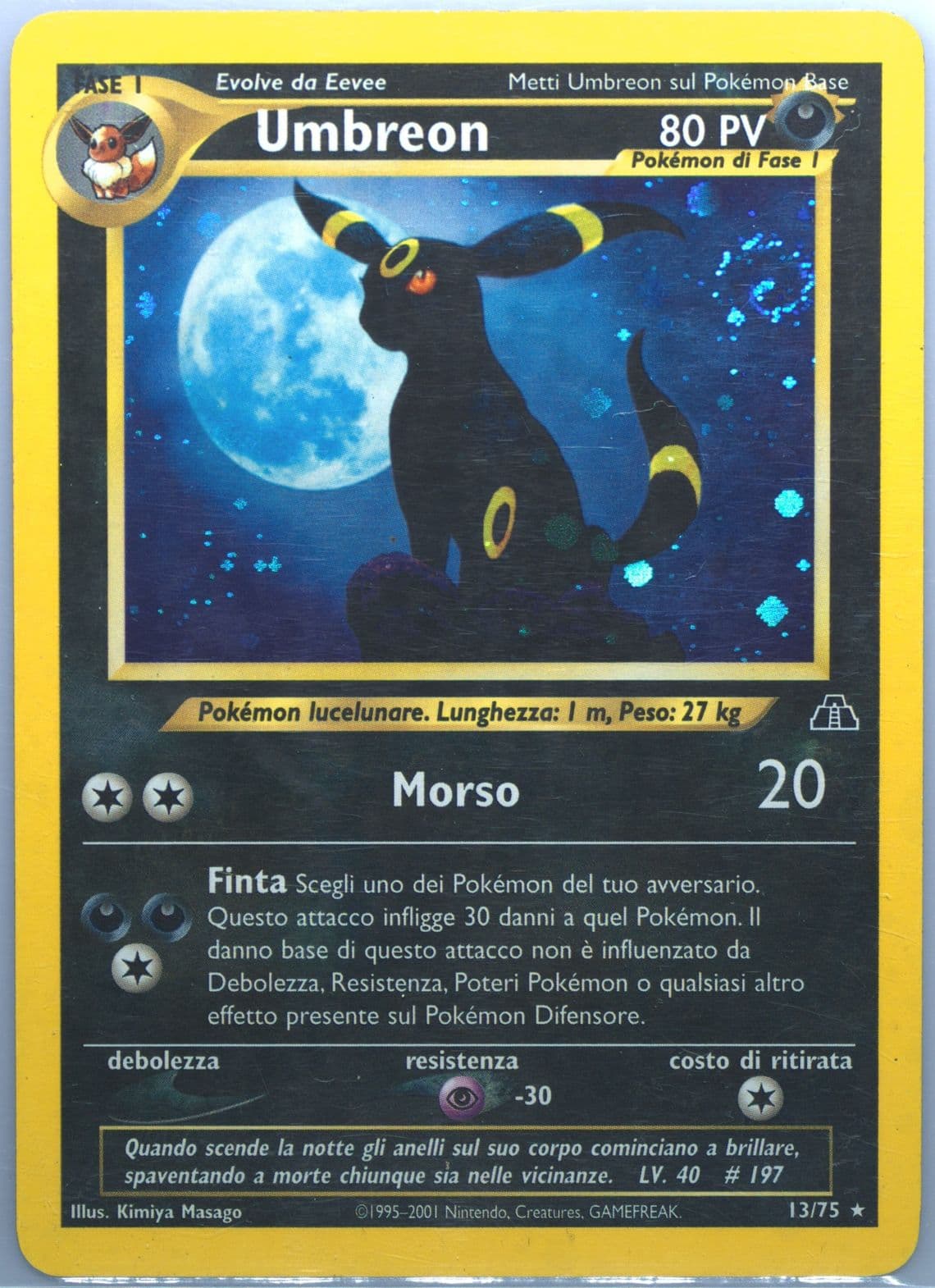 Umbreon-Holo Italian (13) 2001 Pokemon Neo Discovery