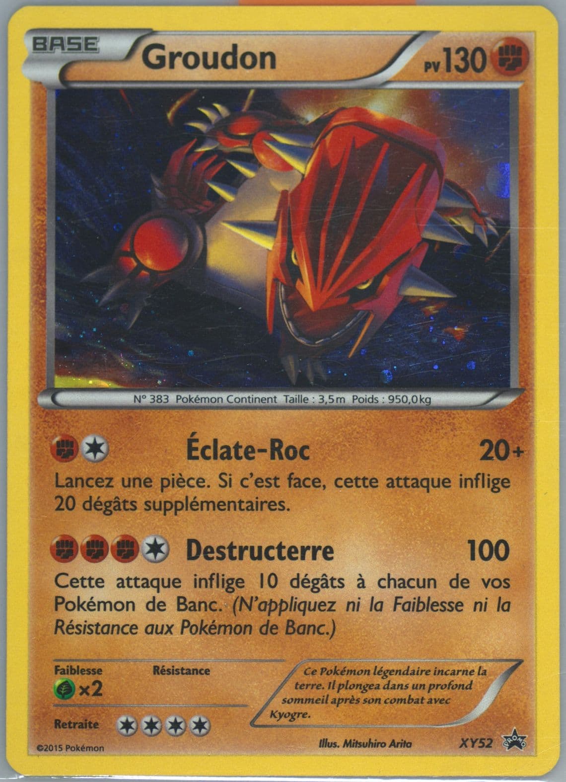 Groudon-Holo Groudon Box-French (XY52) 2015 Pokemon XY Black Star Promos