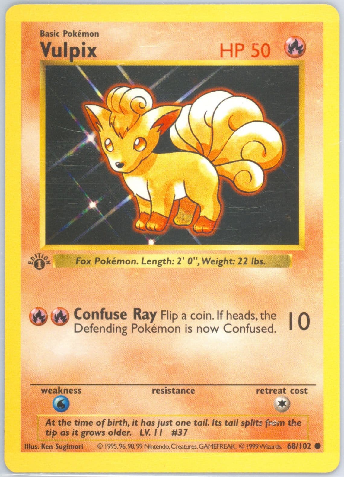 Vulpix 1st Edition (68) 1999 Pokemon Game