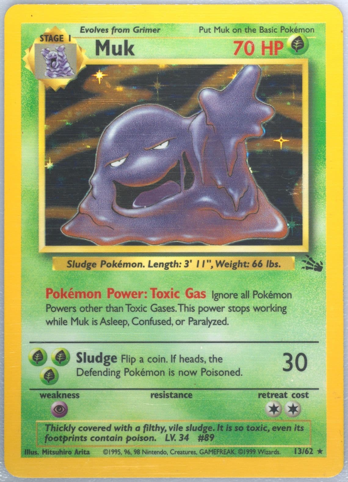 Muk-Holo (13) 2000 Pokemon Spanish Fossil