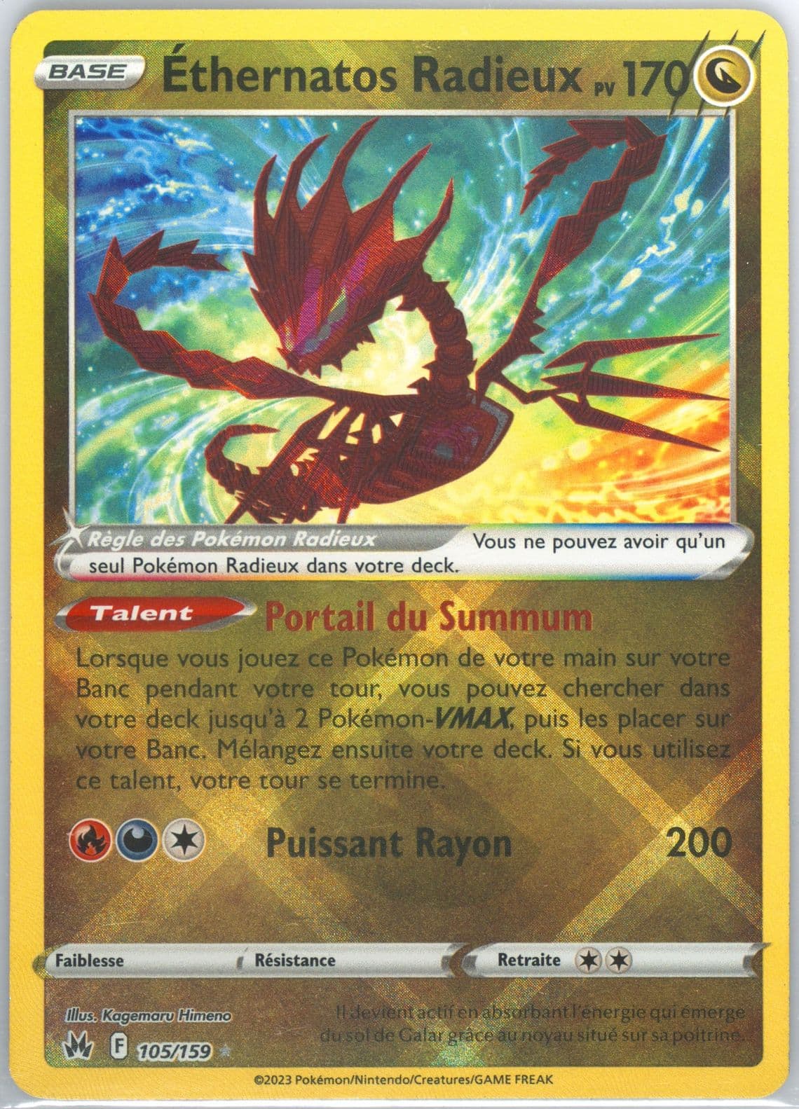 Ethernatos Radieux French (105) 2023 Pokemon Sword and Shield Crown Zenith