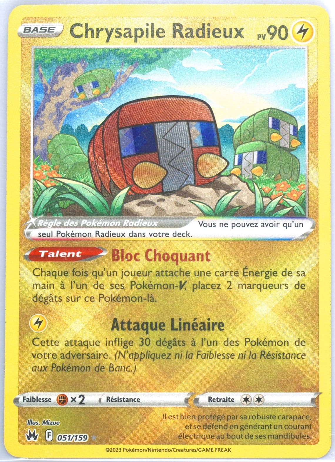 Chrysapile Radieux French (051) 2023 Pokemon Sword and Shield Crown Zenith