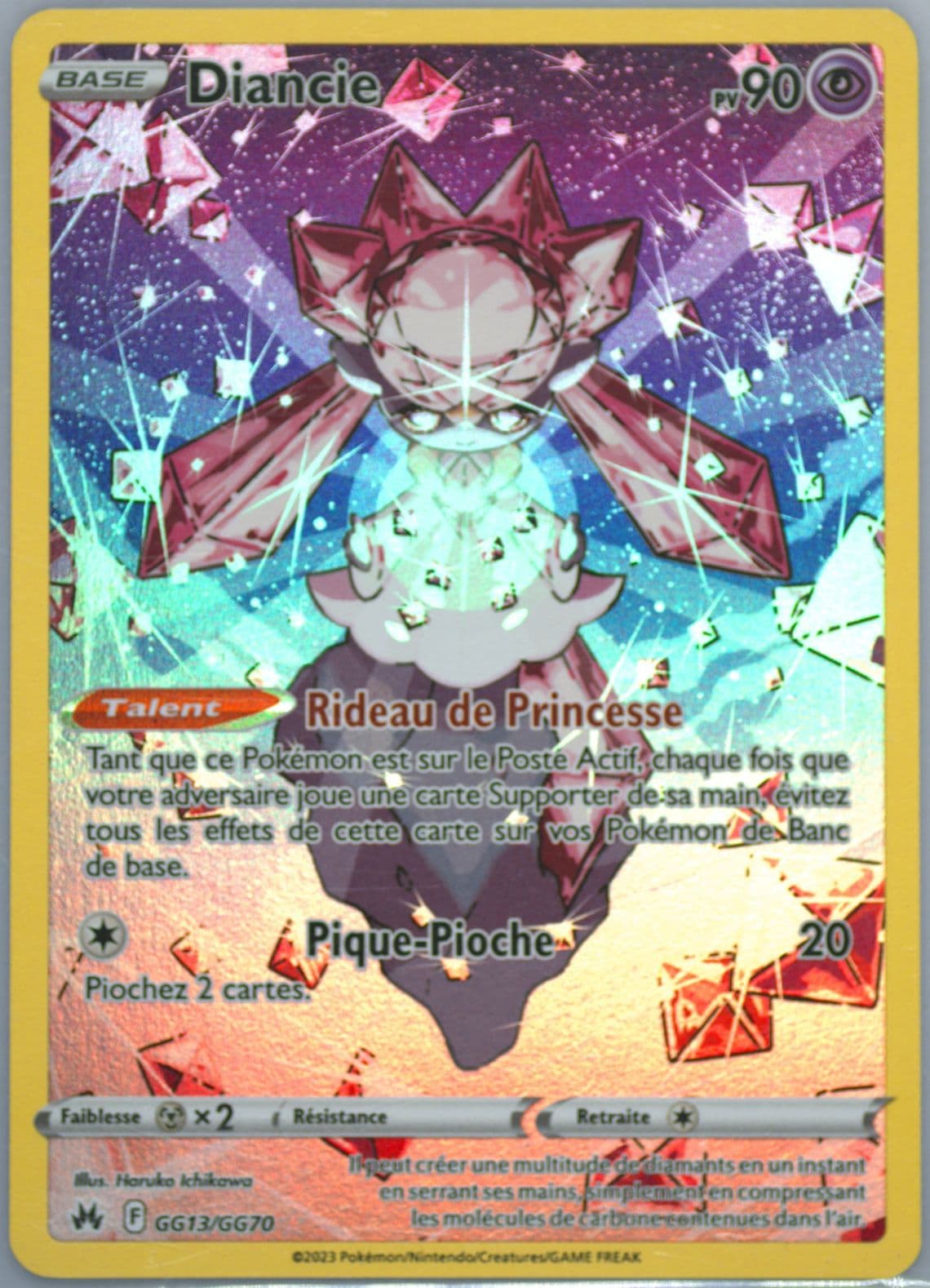 Full Art/Diancie French (GG13) 2023 Pokemon Sword and Shield Crown Zenith