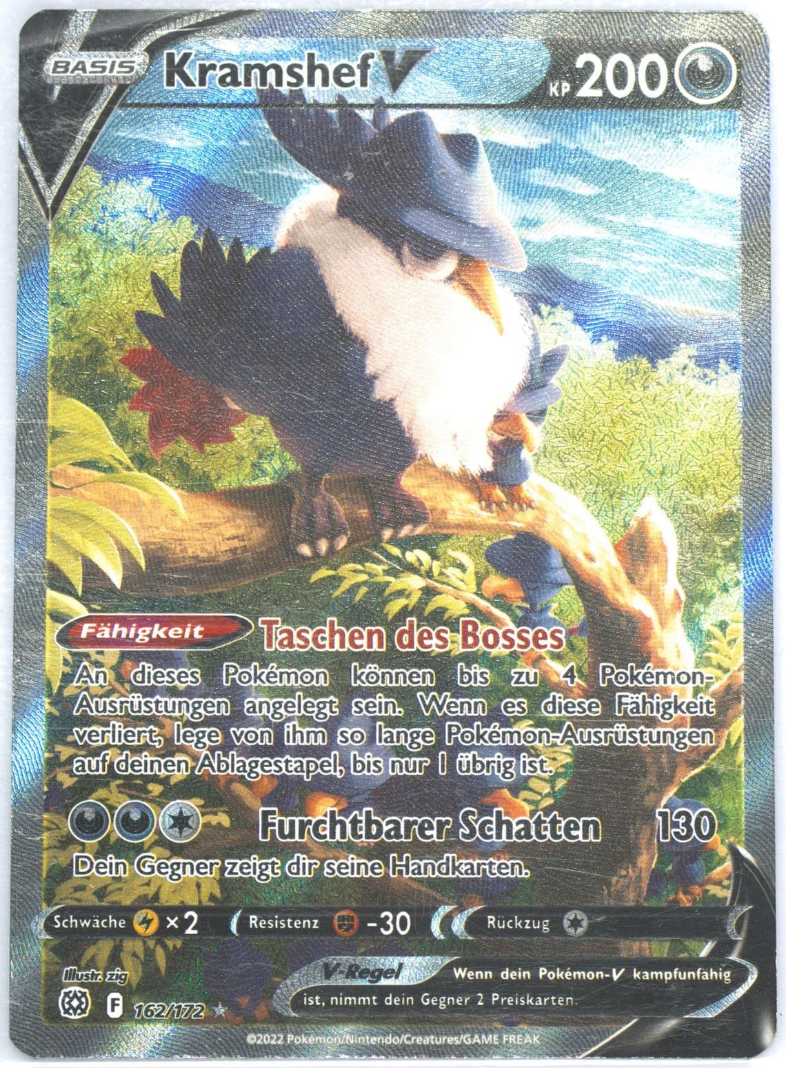 Full Art/Kramshef V German (162) 2022 Pokemon Sword & Shield Brilliant Stars