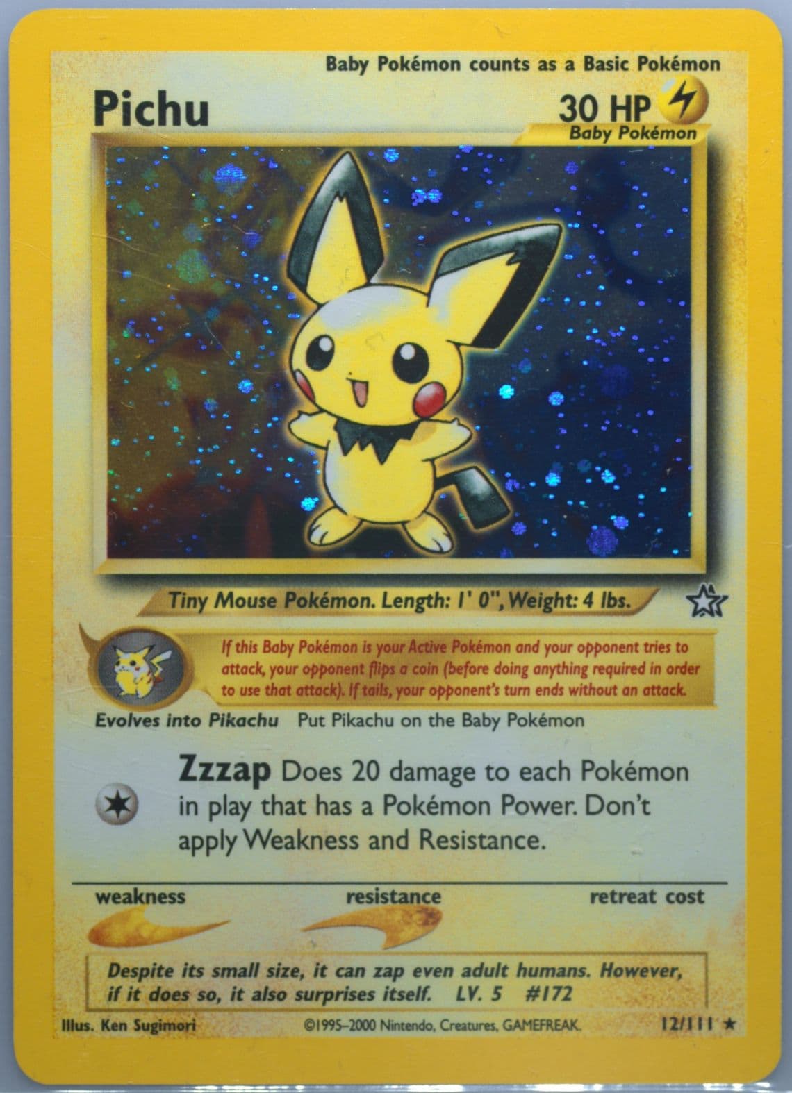 Pichu-Holo (12) 2000 Pokemon Neo Genesis