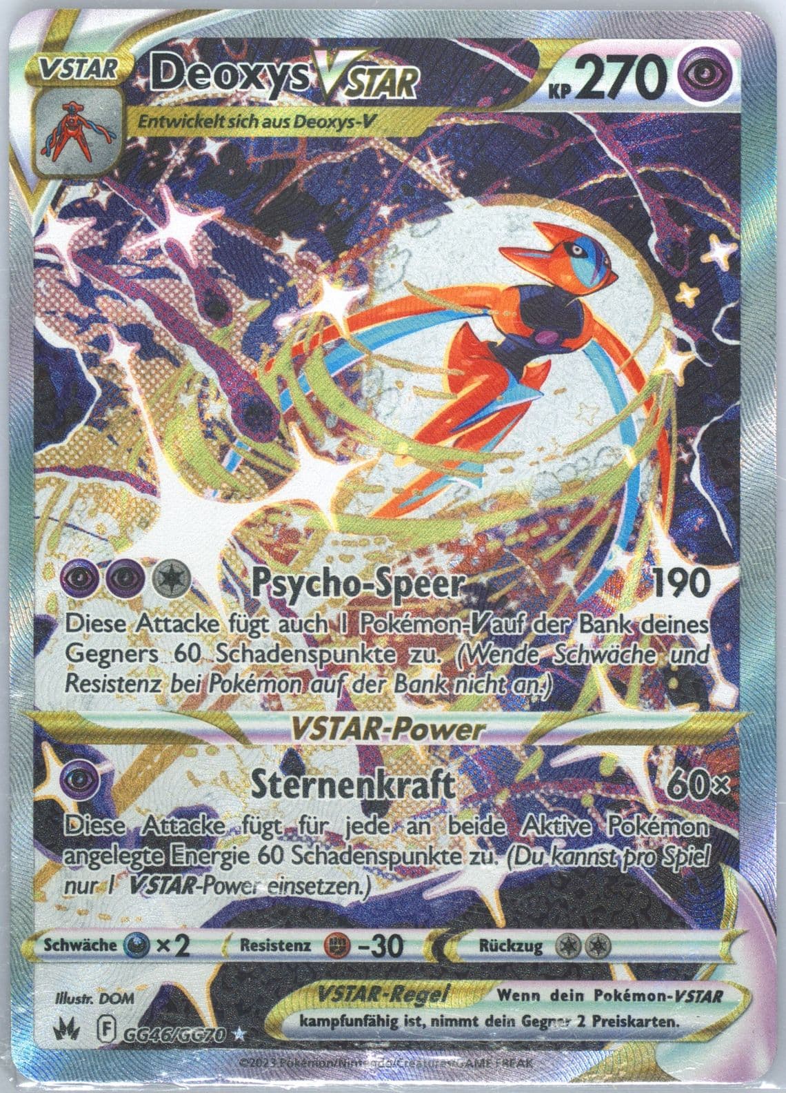 Full Art/Deoxys Vstar German (GG46) 2023 Pokemon Sword and Shield Crown Zenith