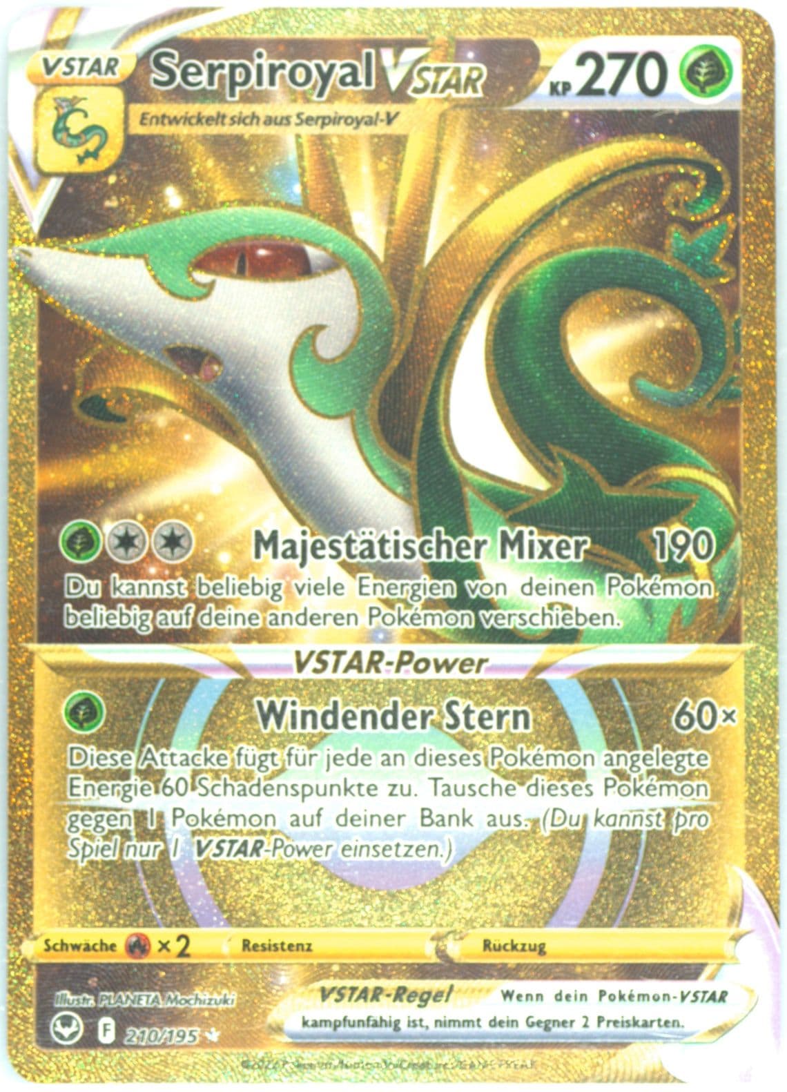 Full Art/Serpiroyal Vstar German-Secret (210) 2022 Pokemon Sword & Shield Silver Tempest