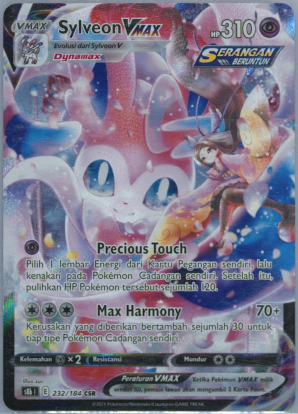 Full Art/Sylveon Vmax (232) 2022 Pokemon Indonesian Sword & Shield Vmax Climax