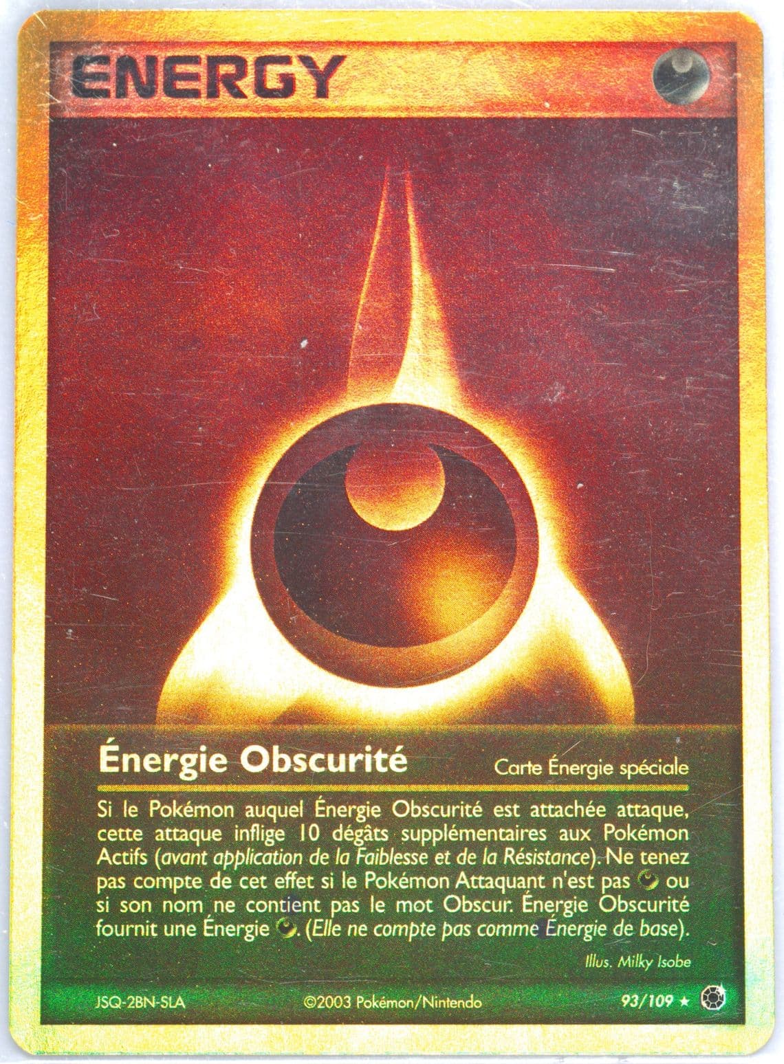 Energie Obscurite-Reverse Foil French (93) 2003 Pokemon EX Ruby & Sapphire