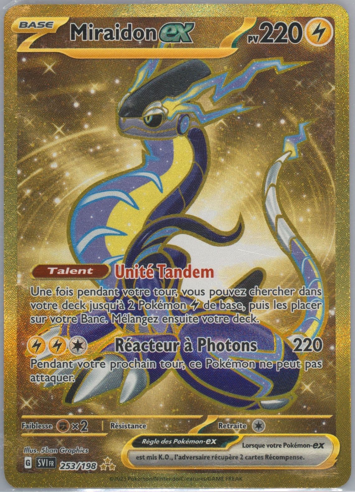 Miraidon EX Hyper Rare (253) 2023 Pokemon French Svi FR-Scarlet & Violet
