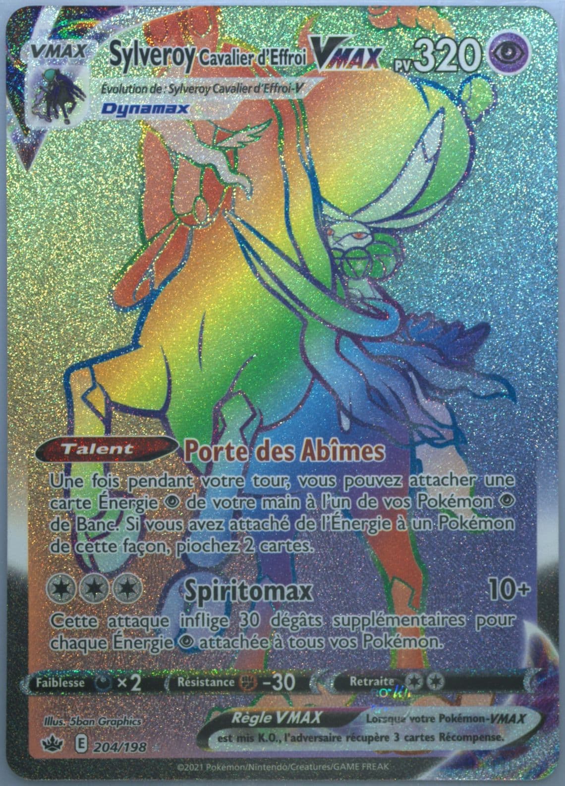 Full Art/Sylveroy Cavalier D'Effroi Vmax French-Secret (204) 2021 Pokemon Sword & Shield Chilling Reign