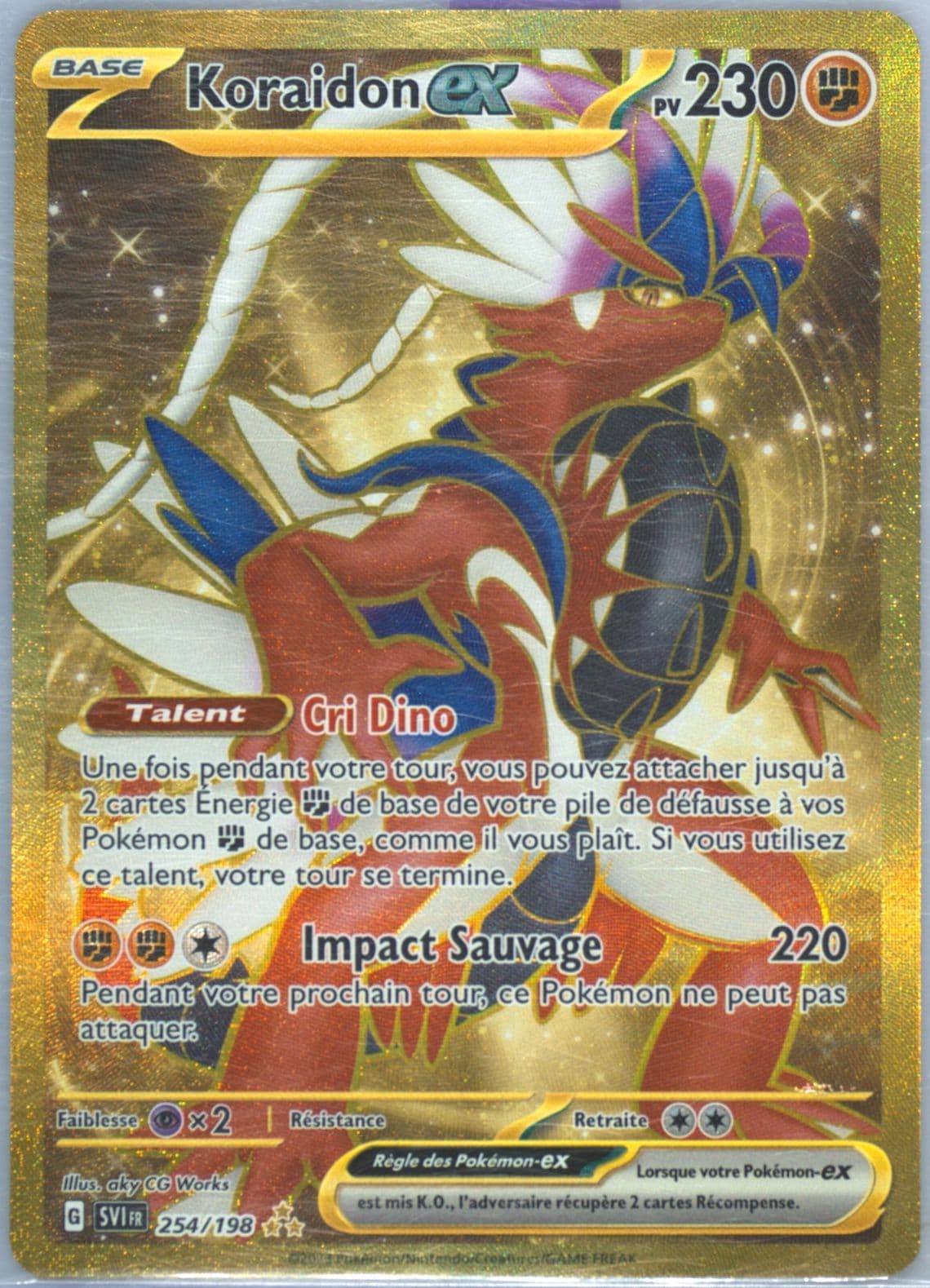 Koraidon EX Hyper Rare (254) 2023 Pokemon French Svi FR-Scarlet & Violet