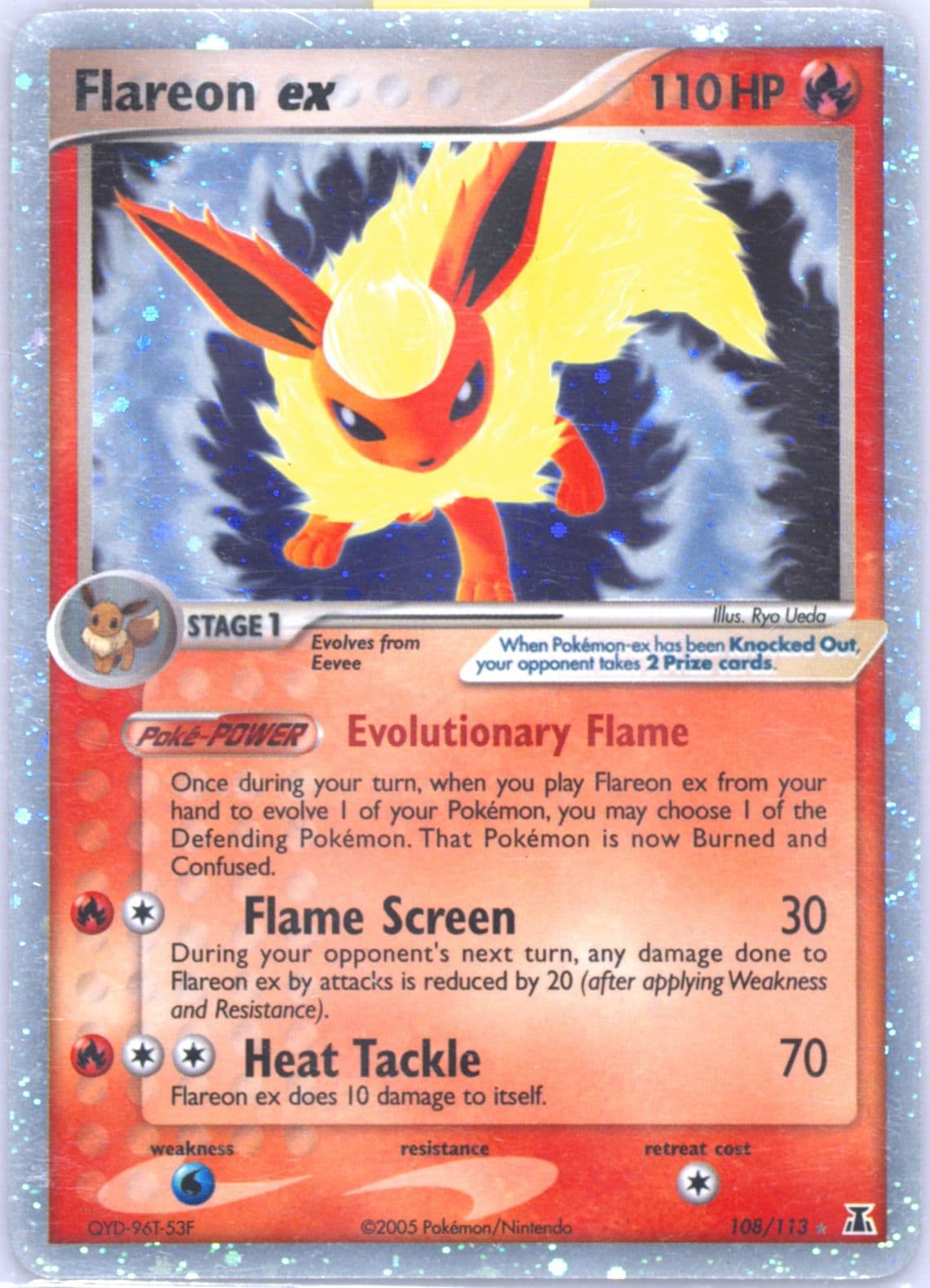 Flareon EX-Holo (108) 2005 Pokemon EX Delta Species