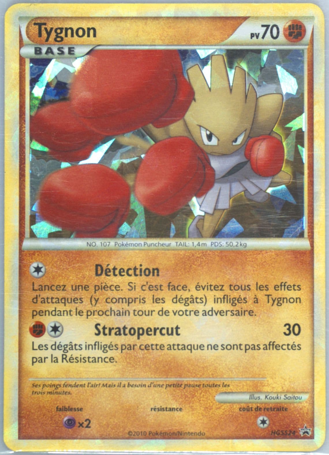 Tygnon-Holo Call of Legends Three Pack Blisters-French (HGSS24) 2010 Pokemon Heartgold & Soulsilver Promo