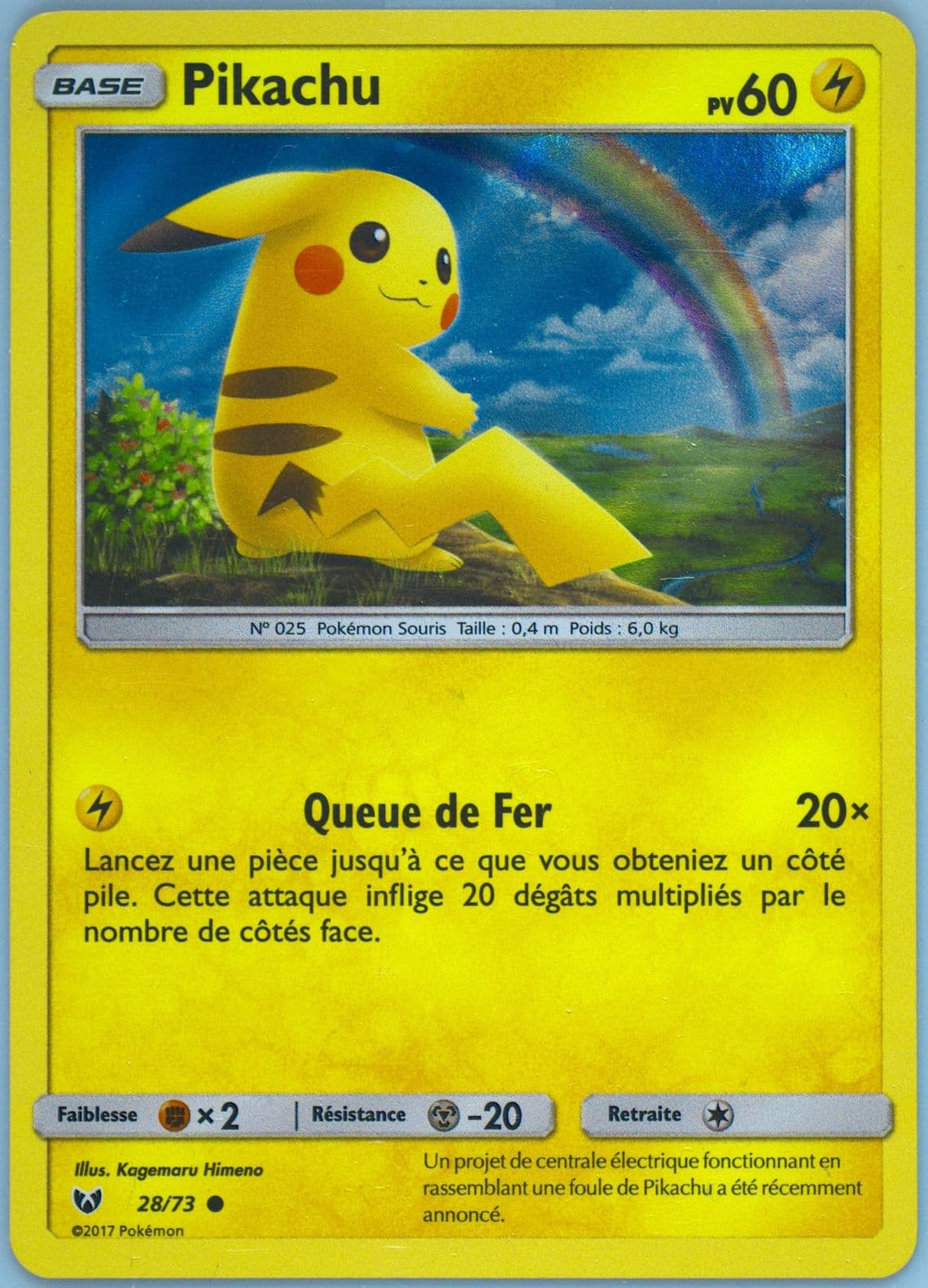 Pikachu-Holo French (28) 2017 Pokemon Sun & Moon Shining Legends