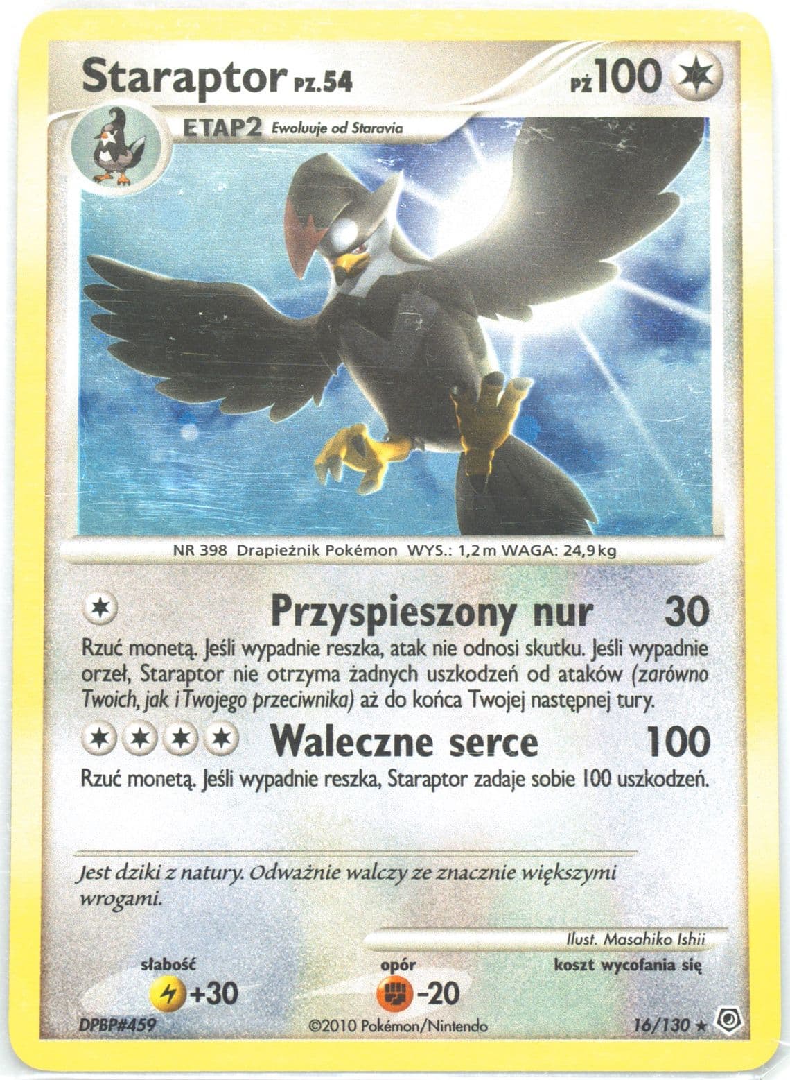 Staraptor-Holo (16) 2010 Pokemon Polish Diamond & Pearl