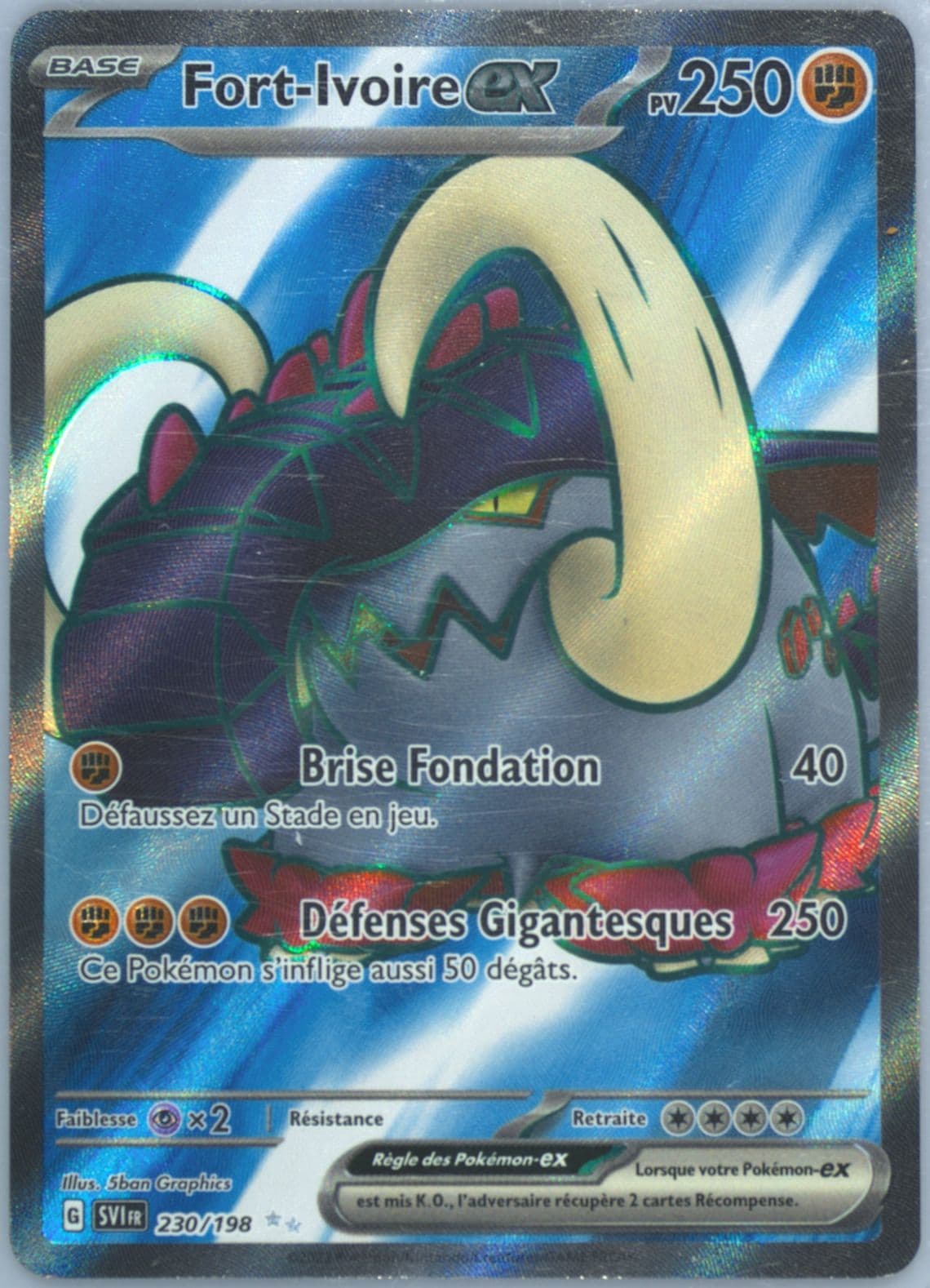 Great Tusk EX Ultra Rare (230) 2023 Pokemon French Svi FR-Scarlet & Violet