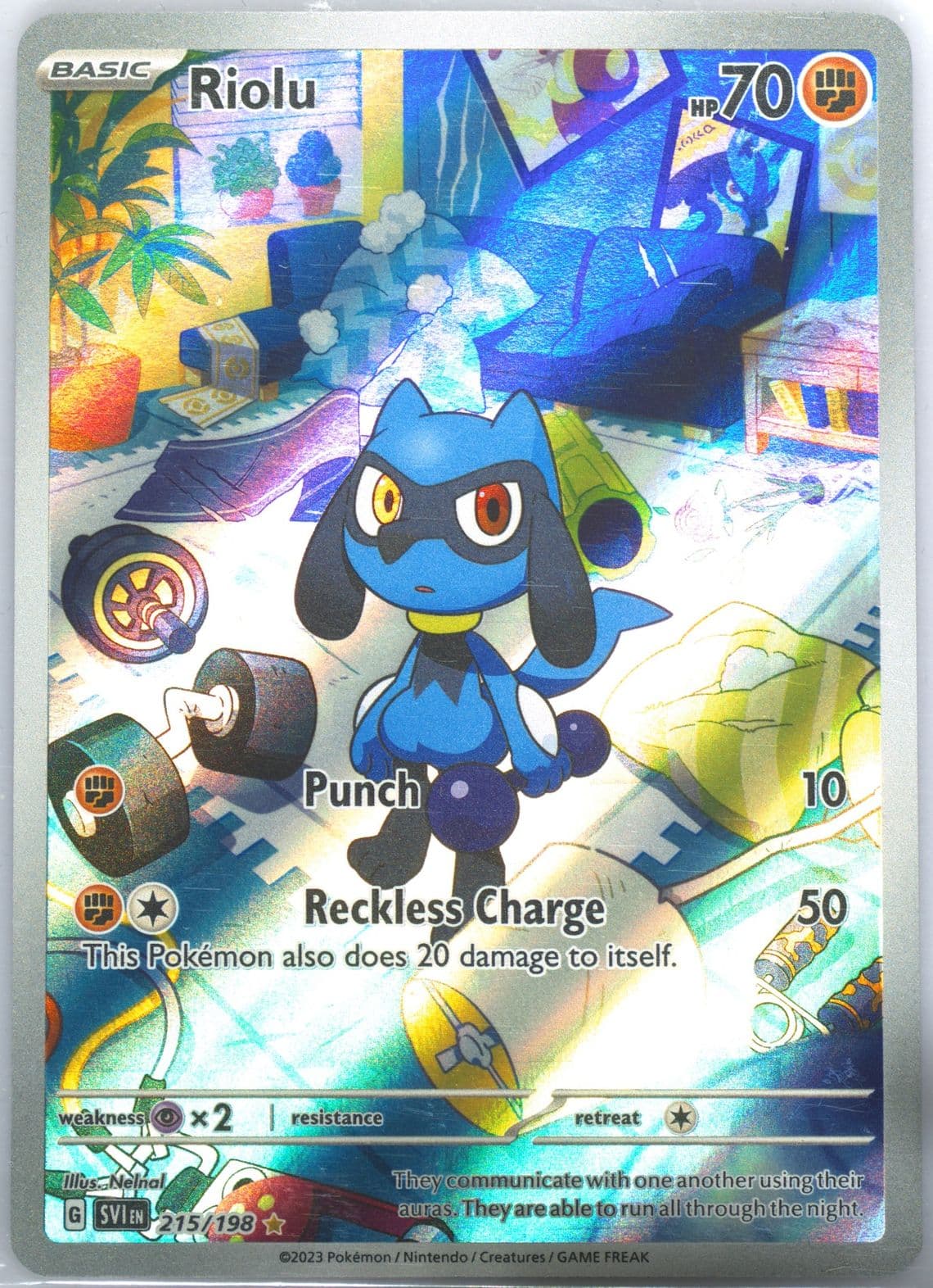 Riolu Illustration Rare (215) 2023 Pokemon French Svi FR-Scarlet & Violet