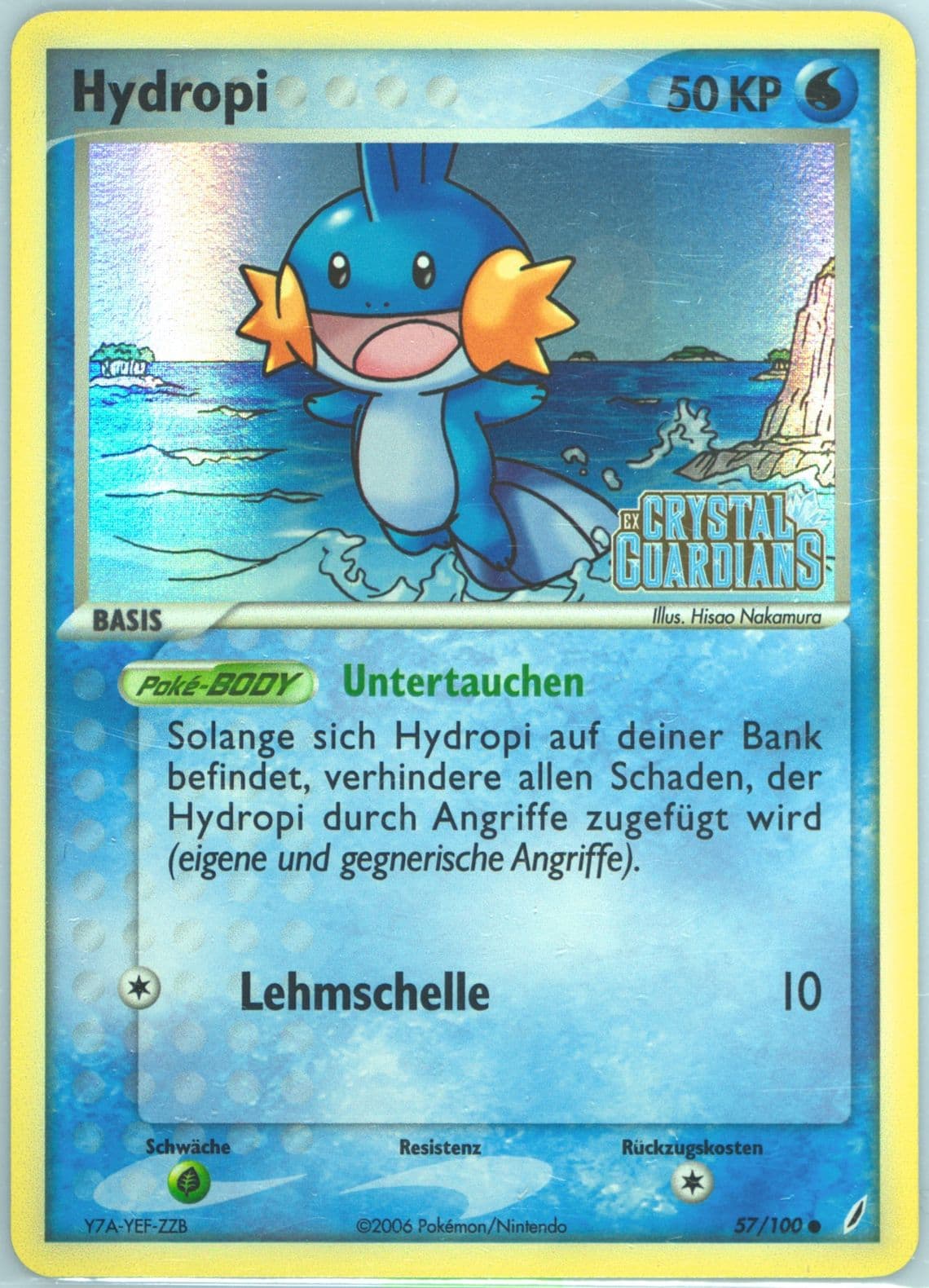 Hydropi-Reverse Foil German (57) 2006 Pokemon EX Crystal Guardians