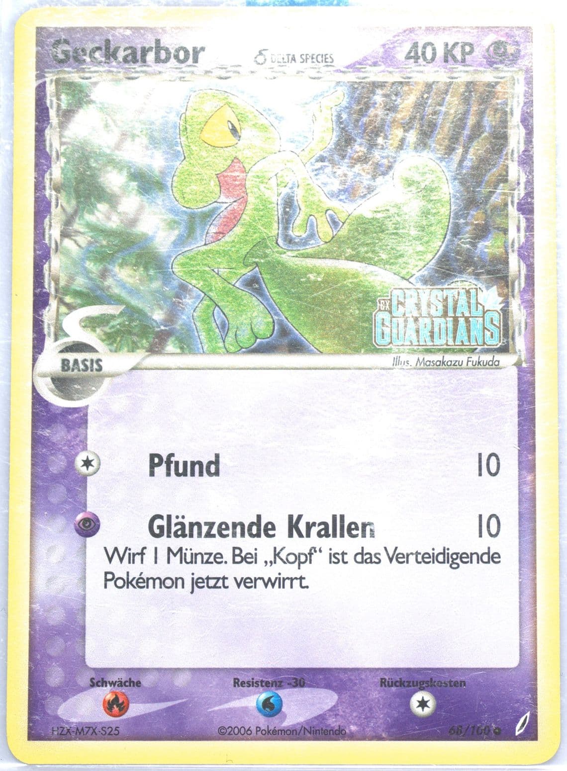 Geckarbor-Reverse Foil German (68) 2006 Pokemon EX Crystal Guardians