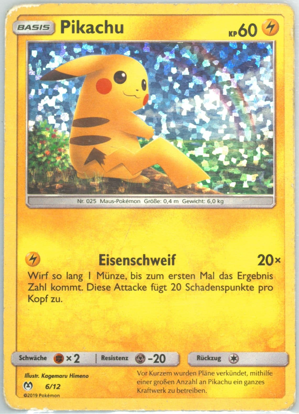 Pikachu-Holo German (6) 2019 Pokemon McDonald's Collection