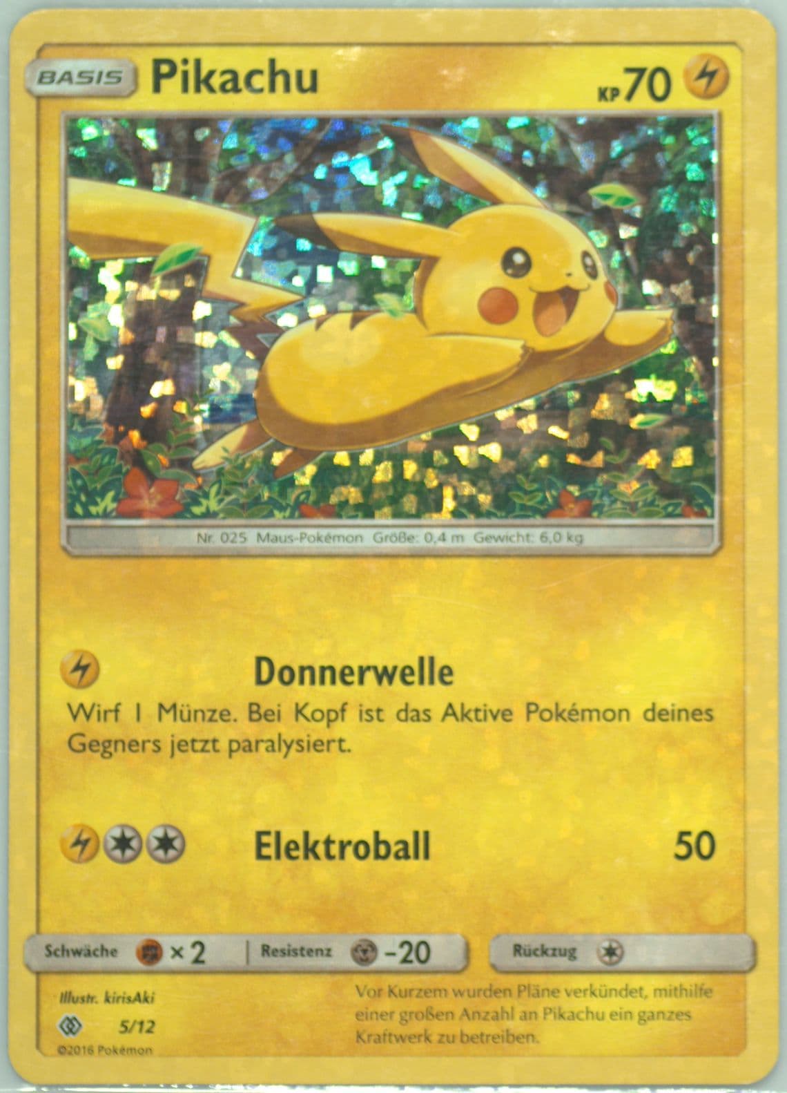 Pikachu German (5) 2017 Pokemon McDonald's Collection