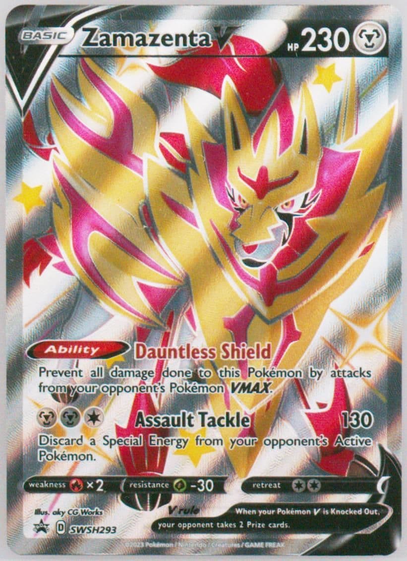 Zamazenta V Crown Zenith Premium Figure Collection (293) 2023 Pokemon Swsh Black Star Promo
