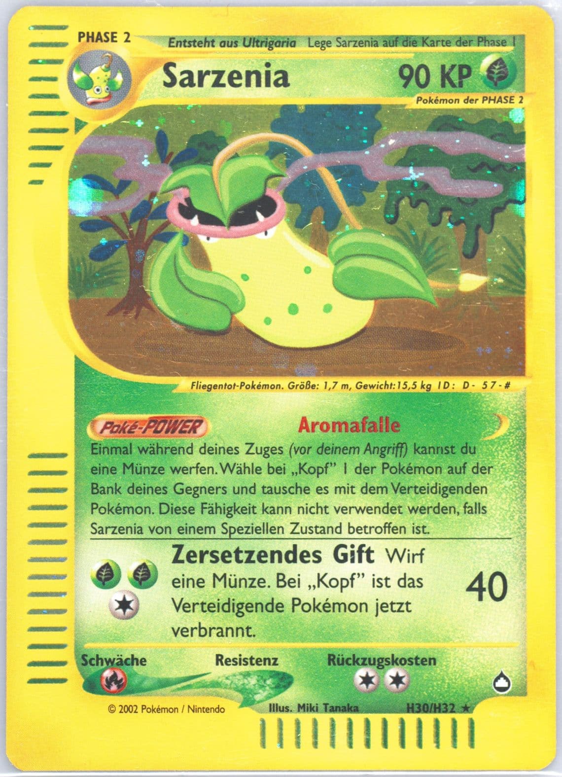 Sarzenia-Holo German (H30) 2003 Pokemon Aquapolis