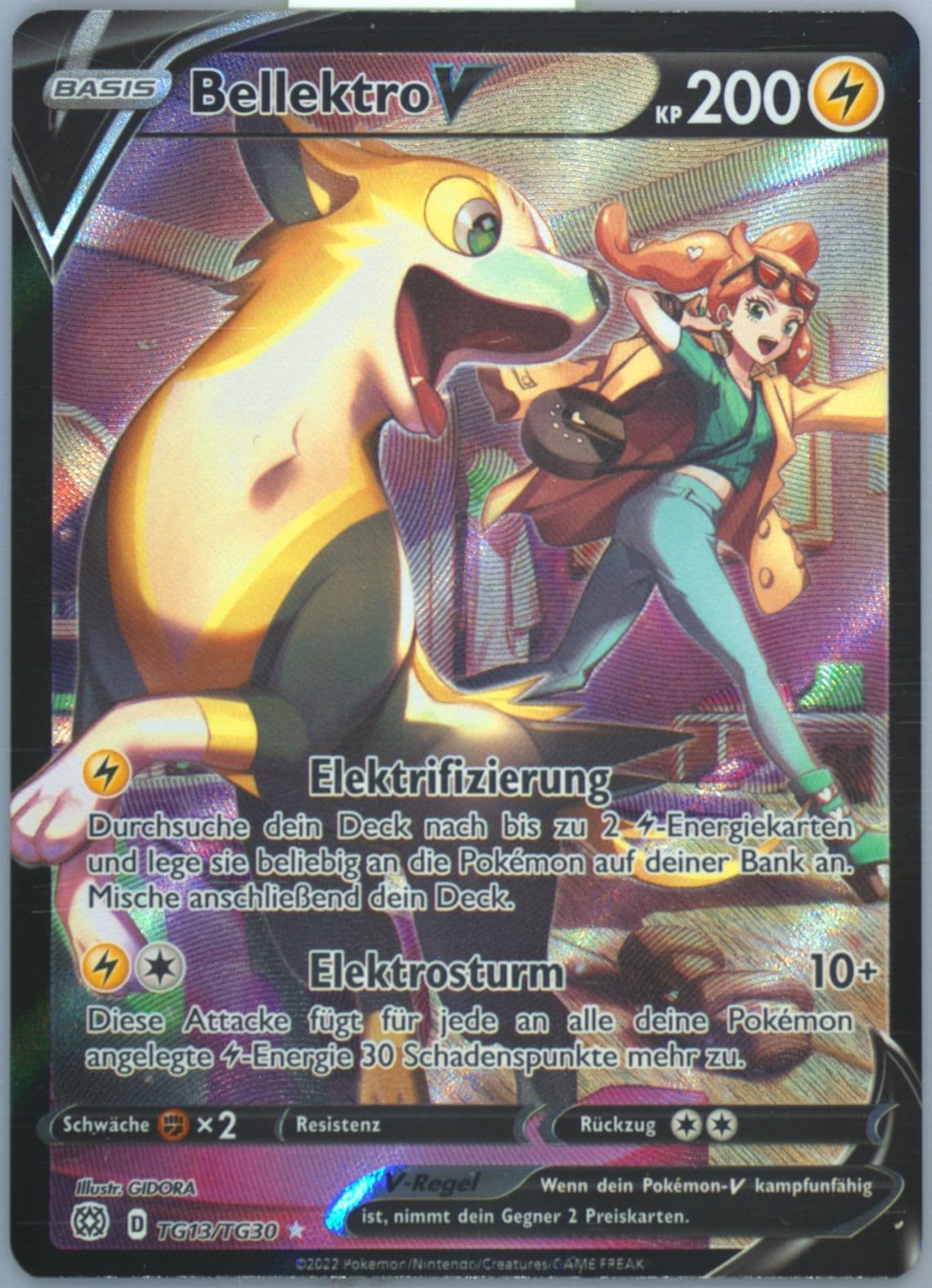 Full Art/Bellektro V German (TG13) 2022 Pokemon Sword & Shield Brilliant Stars