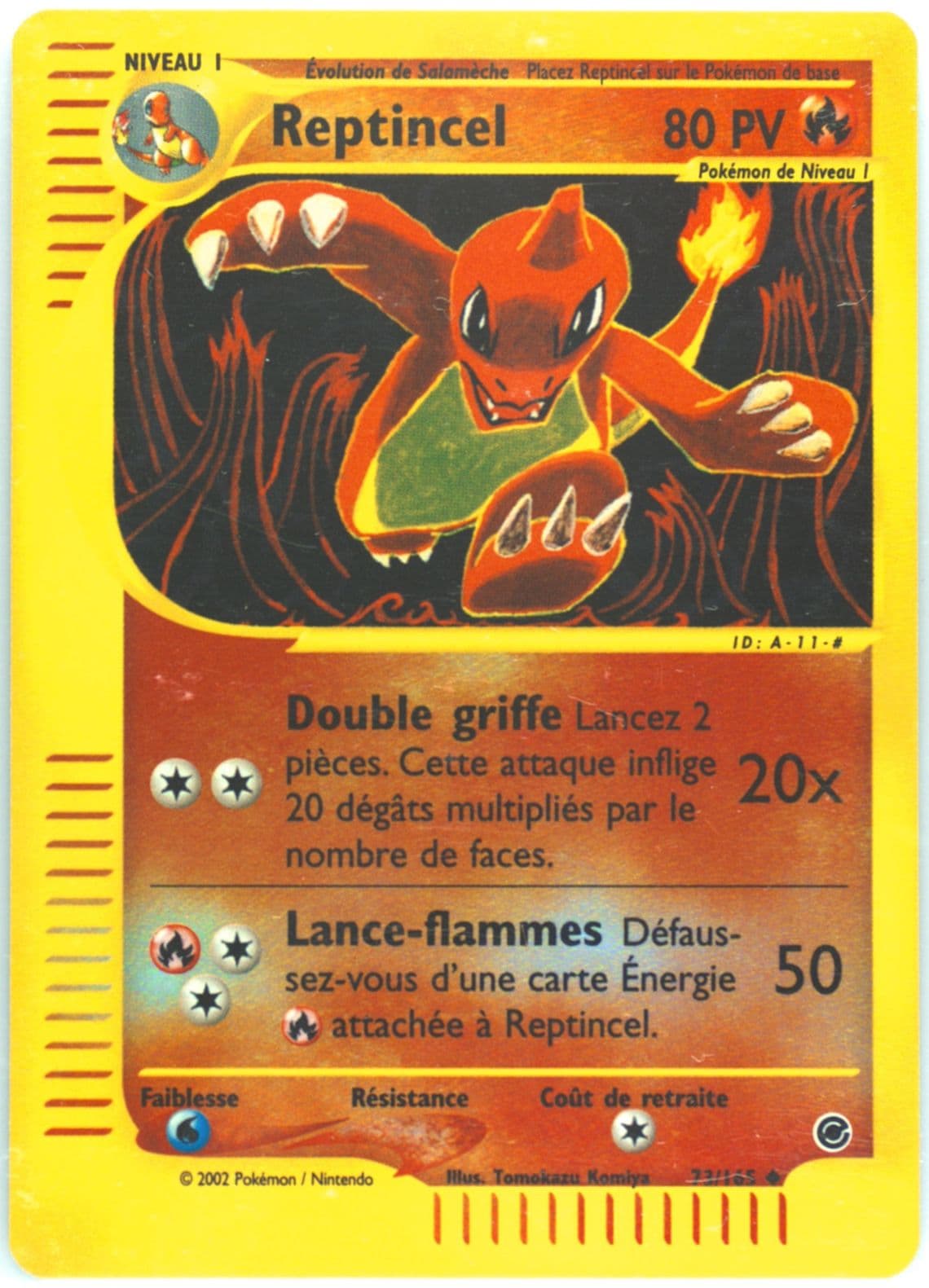 Reptincel-Reverse Foil (73) 2003 Pokemon French Expedition