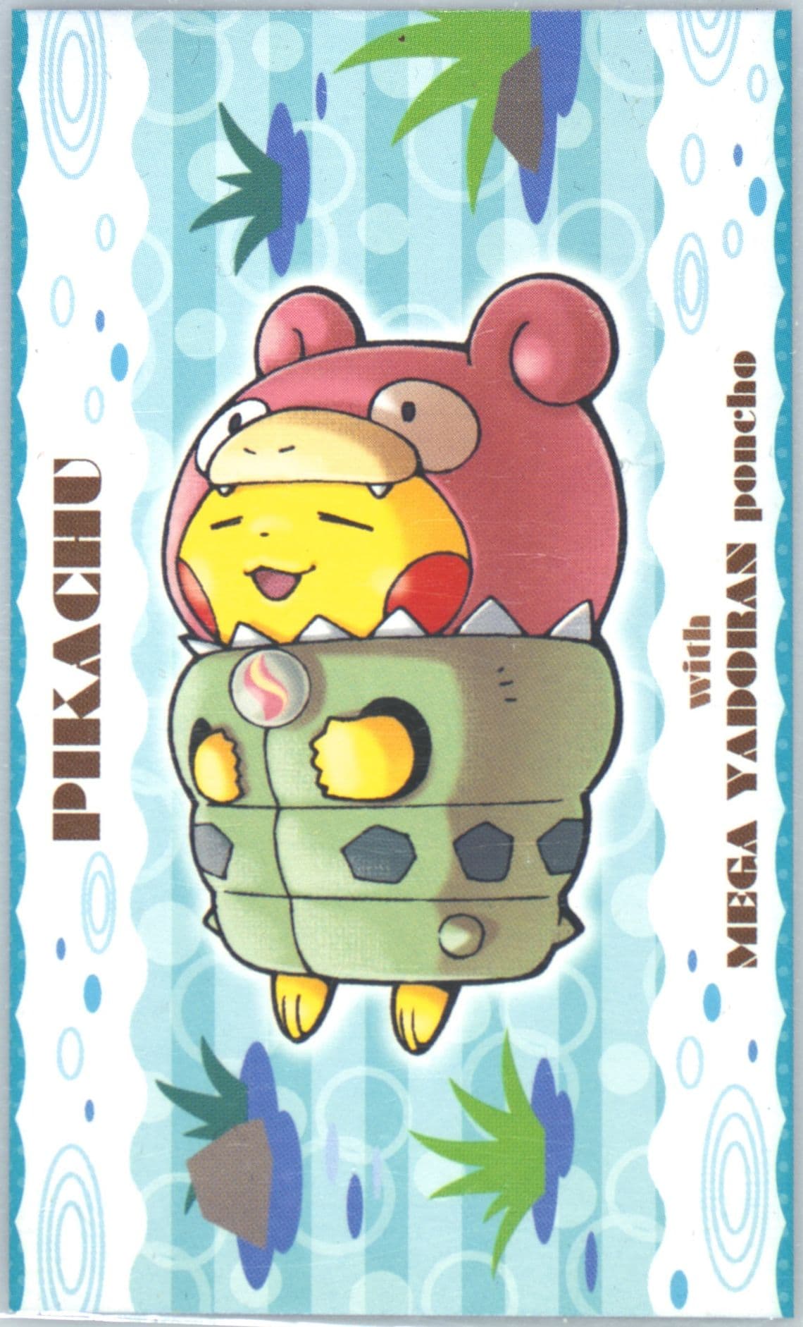 Poncho-Wearing Pikachu Mega Campaign Business Card-Slowbro () 2016 Pokemon Japanese XY Promo