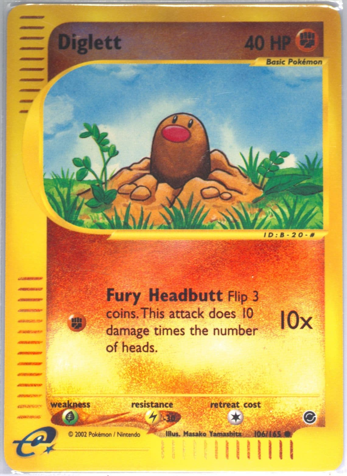 Diglett-Reverse Foil (106) 2002 Pokemon Expedition