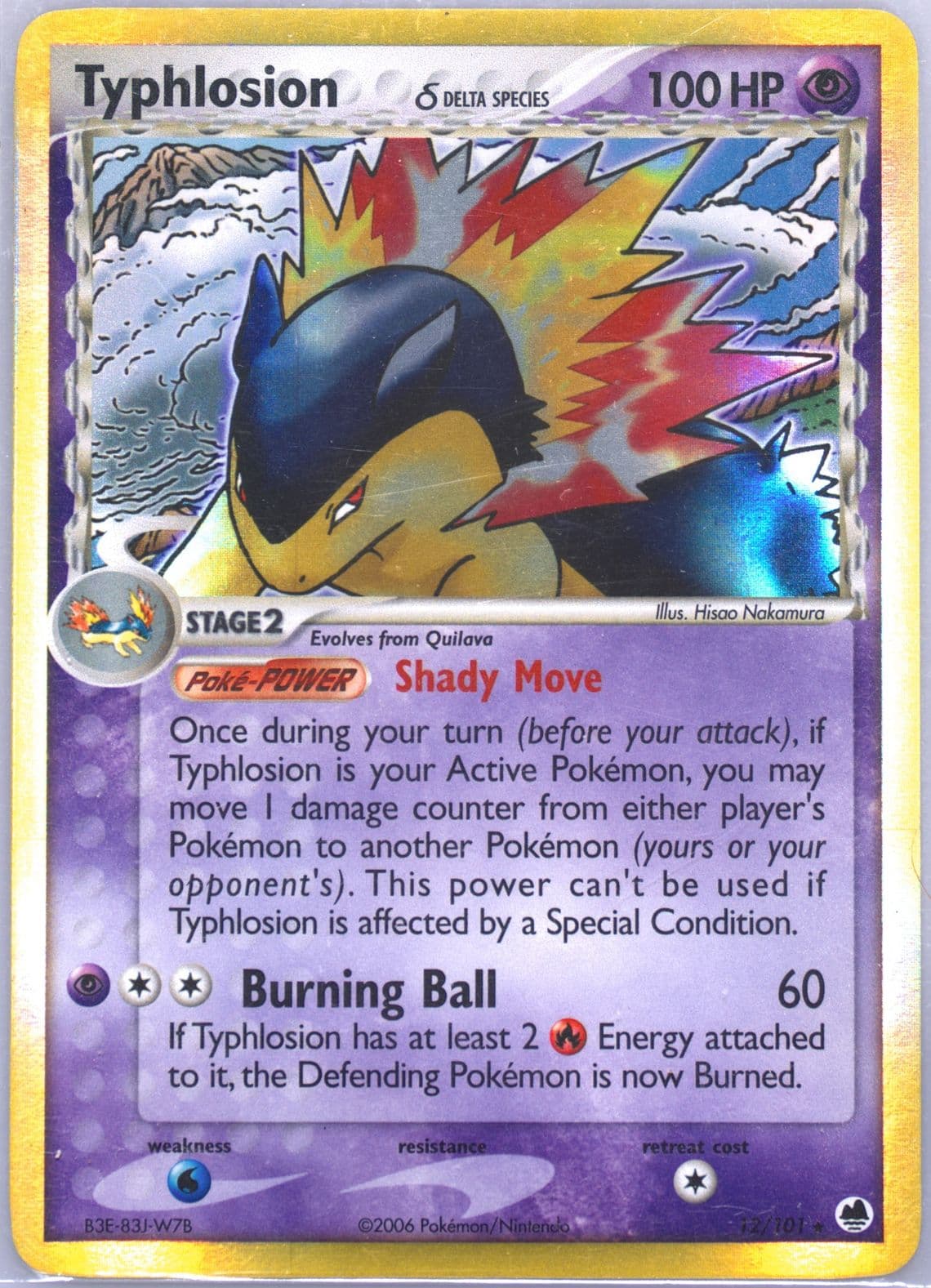 Typhlosion-Holo (12) 2006 Pokemon EX Dragon Frontiers
