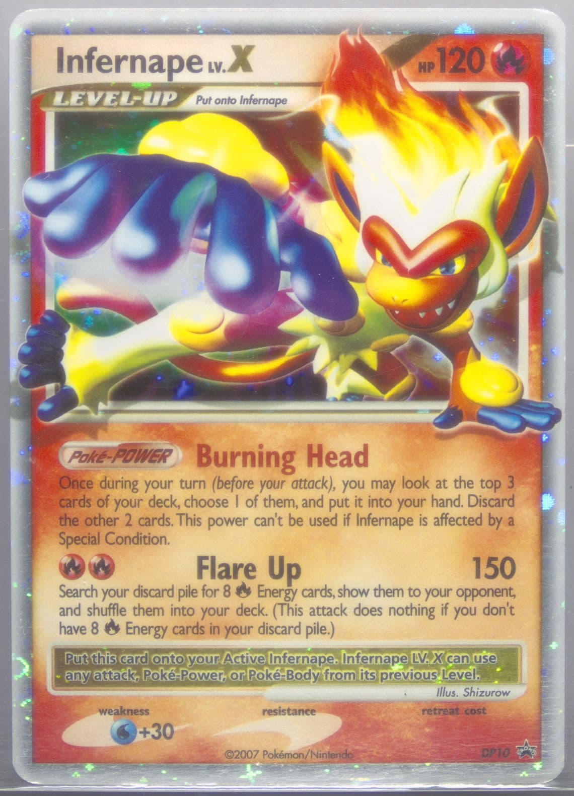 Infernape LV.X Holo (DP10) 2007 Pokemon Diamond & Pearl Black Star Promo
