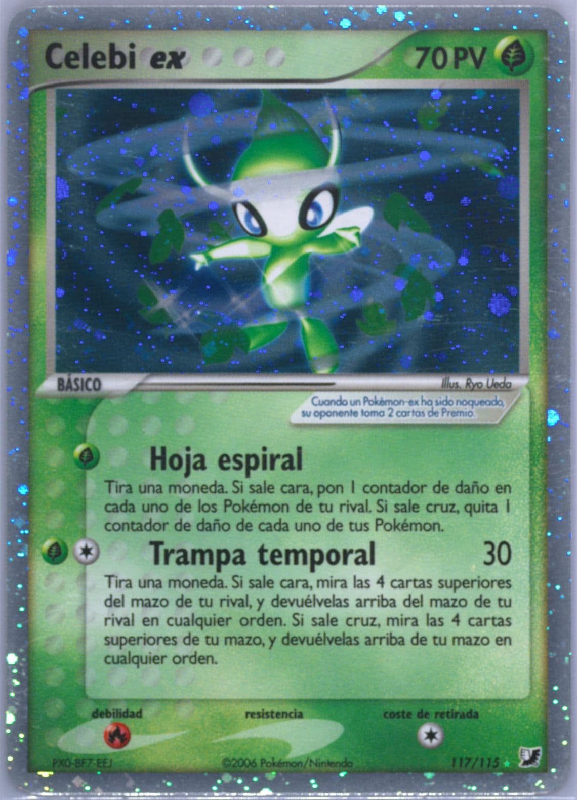Celebi EX-Holo Spanish (117) 2005 Pokemon EX Unseen Forces