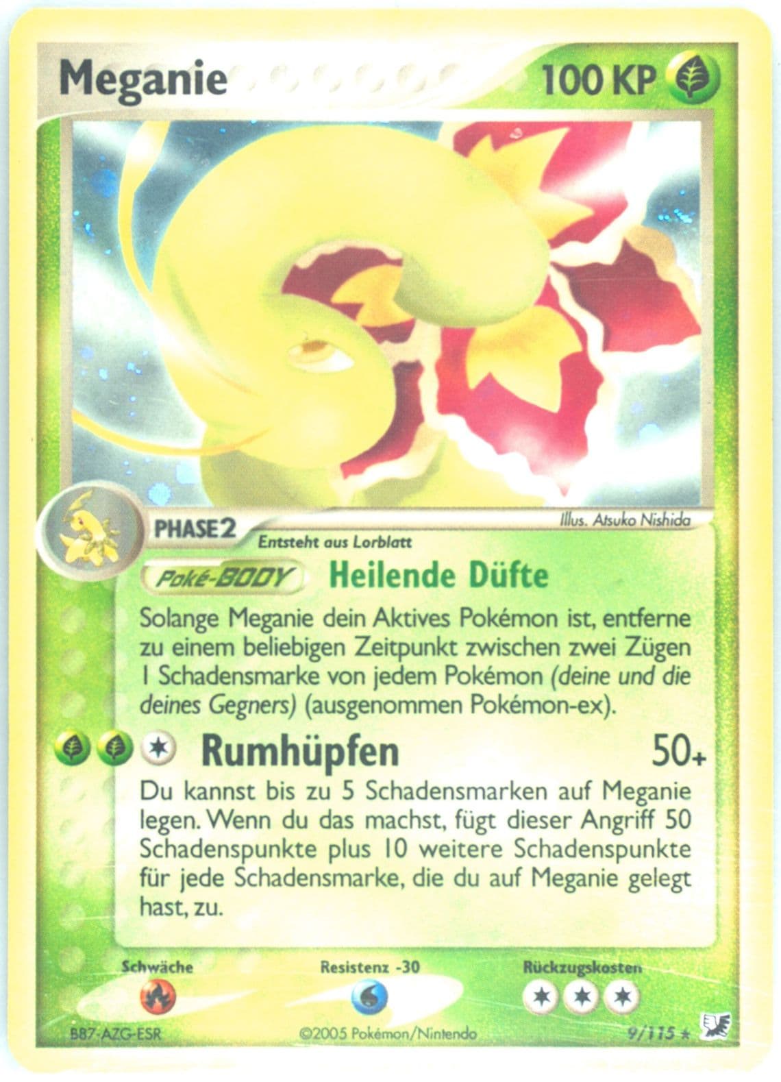 Meganie-Holo German (9) 2005 Pokemon EX Unseen Forces