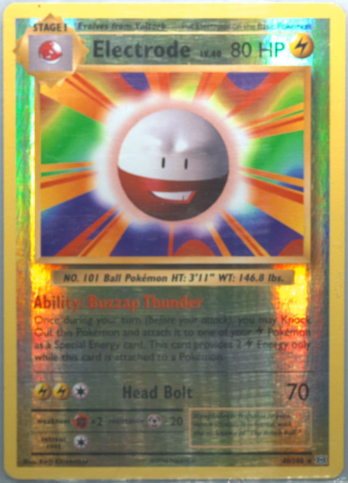 Electrode-Reverse Foil 2017 Errata (40) 2016 Pokemon XY Evolutions