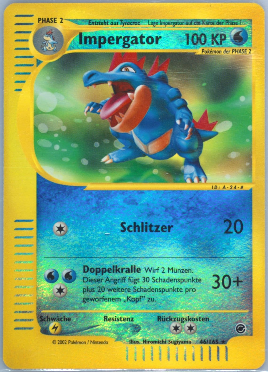 Impergator-Reverse Foil German (46) 2002 Pokemon Expedition