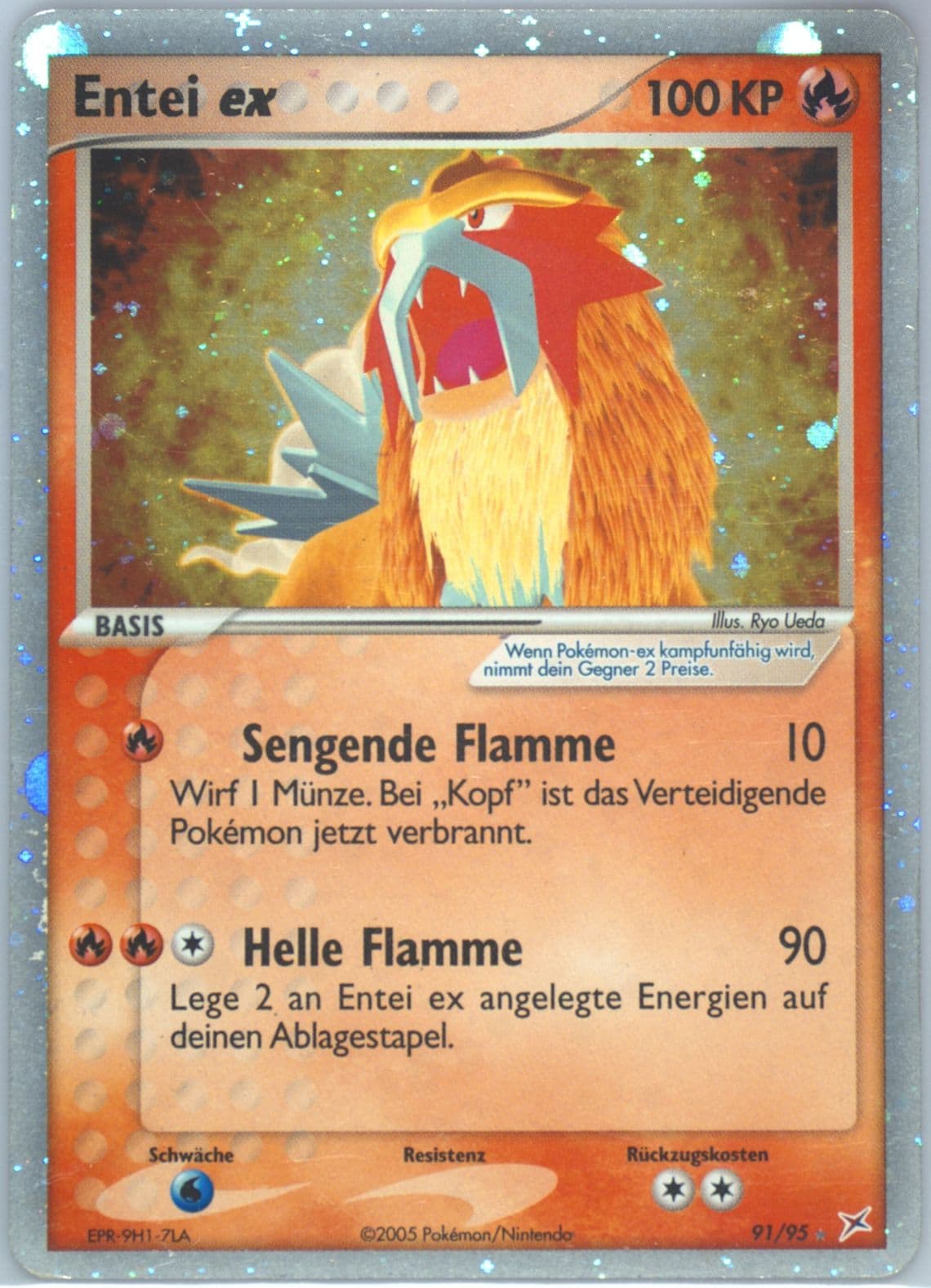 Entei EX-Holo (91) 2005 Pokemon German EX Team Magma VS Team Aqua