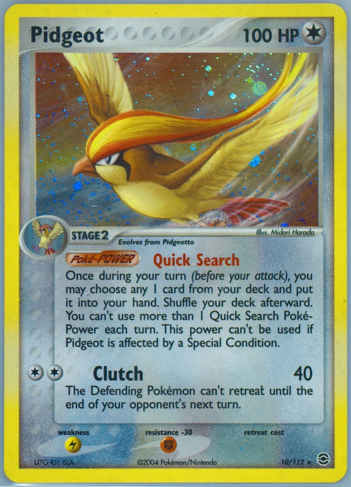 Pidgeot-Holo (10) 2004 Pokemon EX Fire Red & Leaf Green