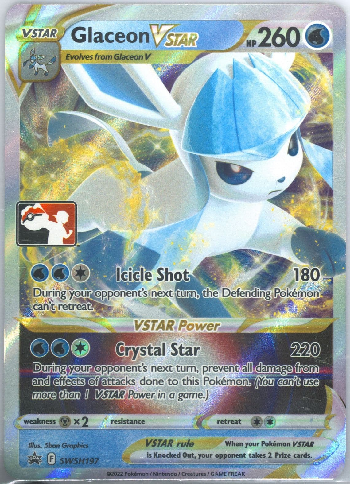 Glaceon Vstar (197) 2023 Pokemon Play! Pokemon Prize Pack: Series 2