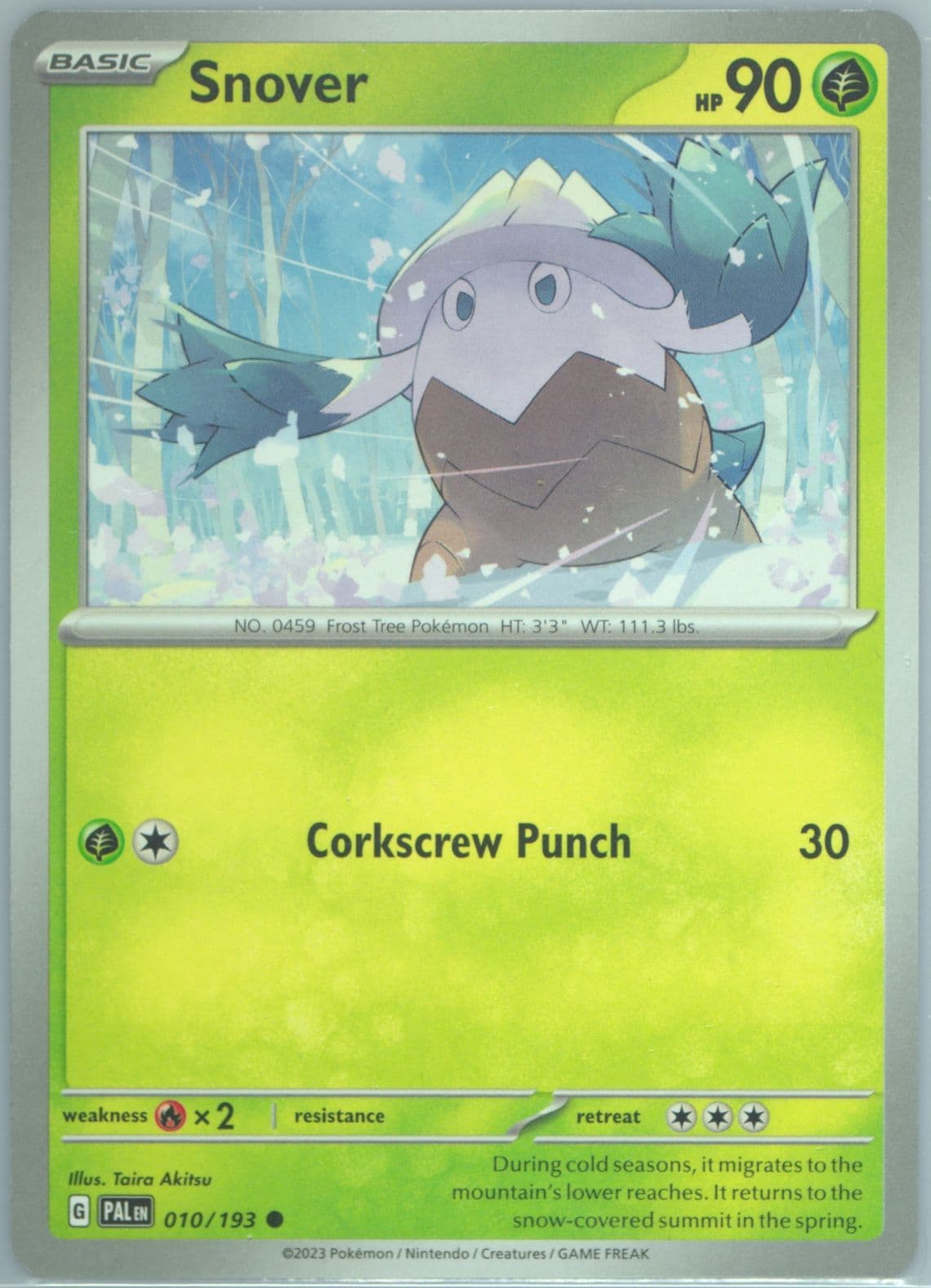 Snover (010) 2023 Pokemon Pal EN-Paldea Evolved