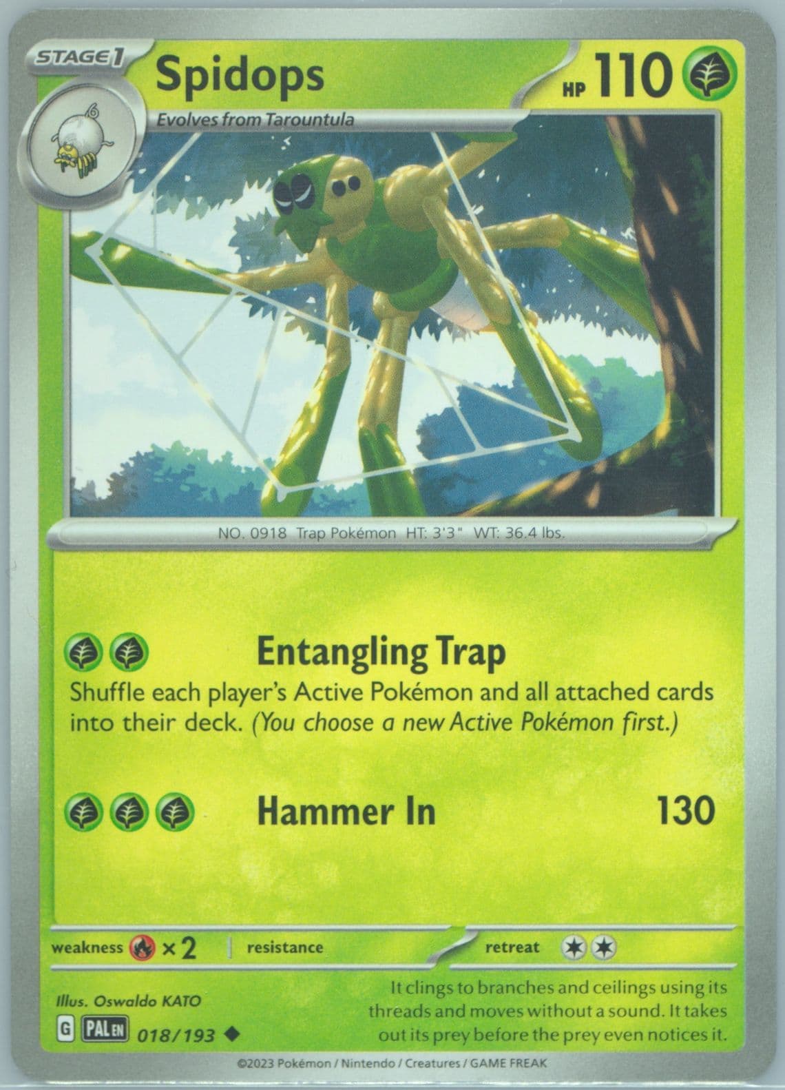 Spidops (018) 2023 Pokemon Pal EN-Paldea Evolved