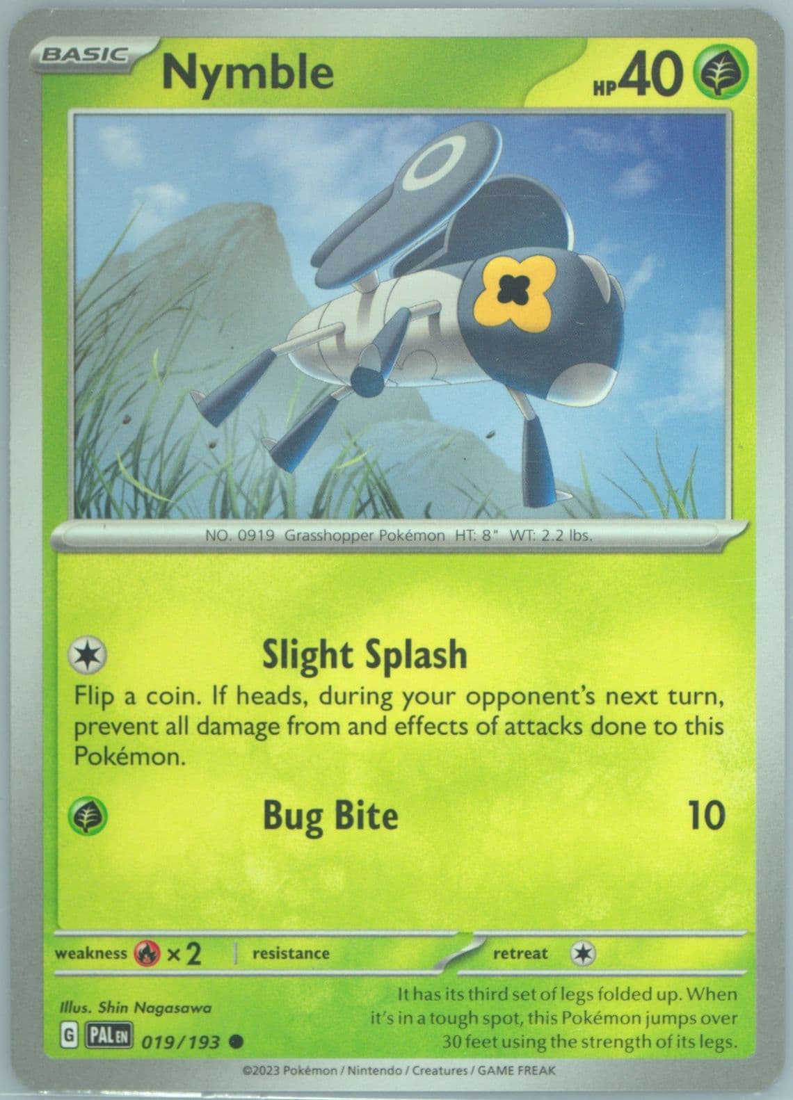 Nymble (019) 2023 Pokemon Pal EN-Paldea Evolved