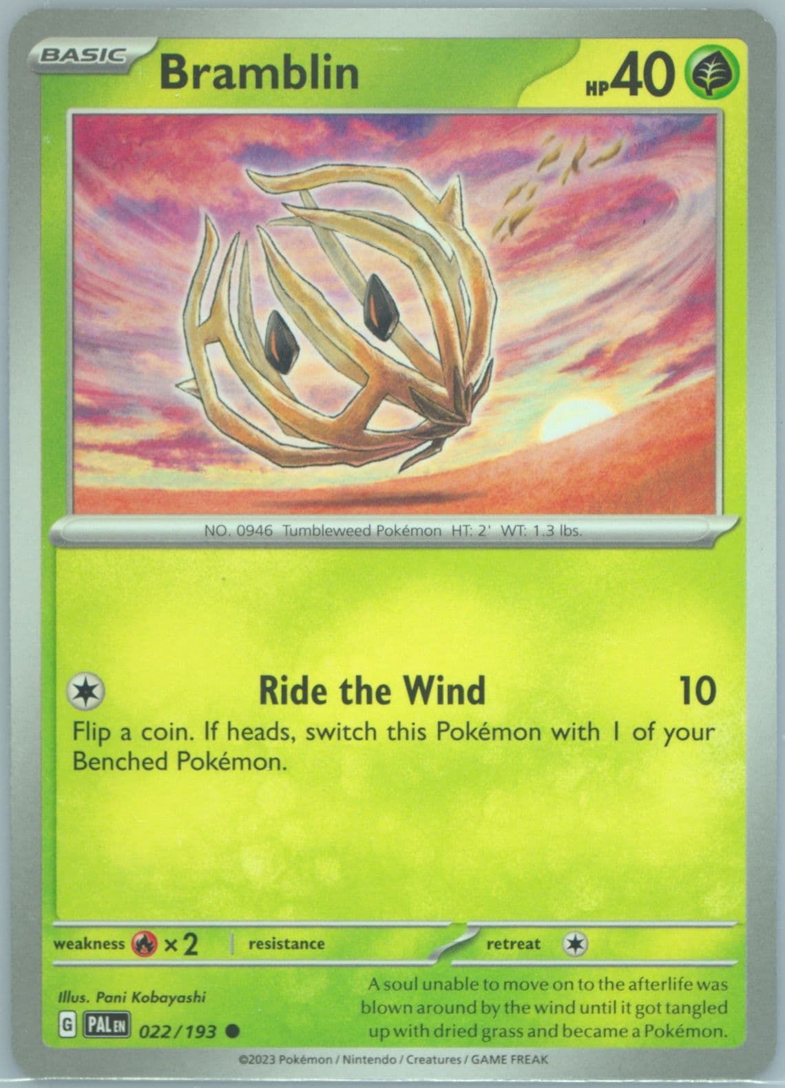 Bramblin (022) 2023 Pokemon Pal EN-Paldea Evolved