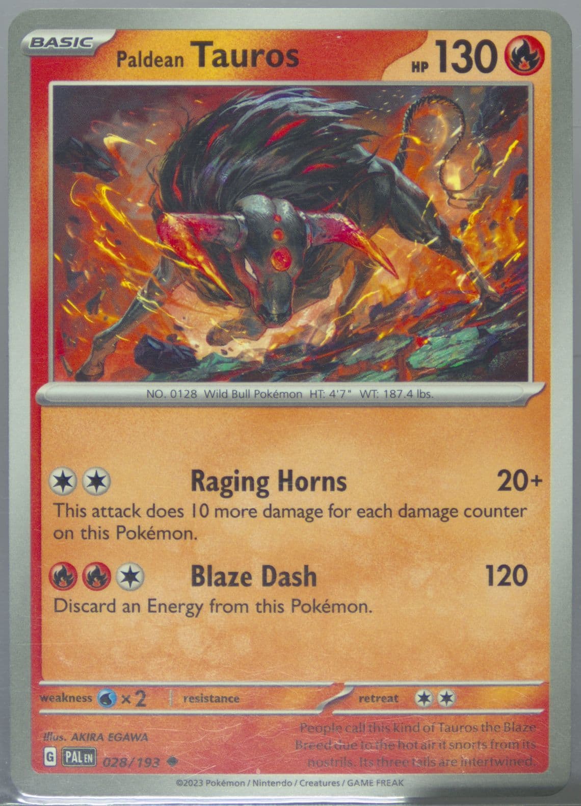 Paldean Tauros (028) 2023 Pokemon Pal EN-Paldea Evolved