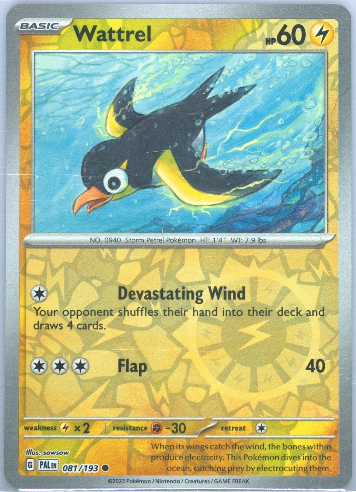 Wattrel (081) 2023 Pokemon Pal EN-Paldea Evolved