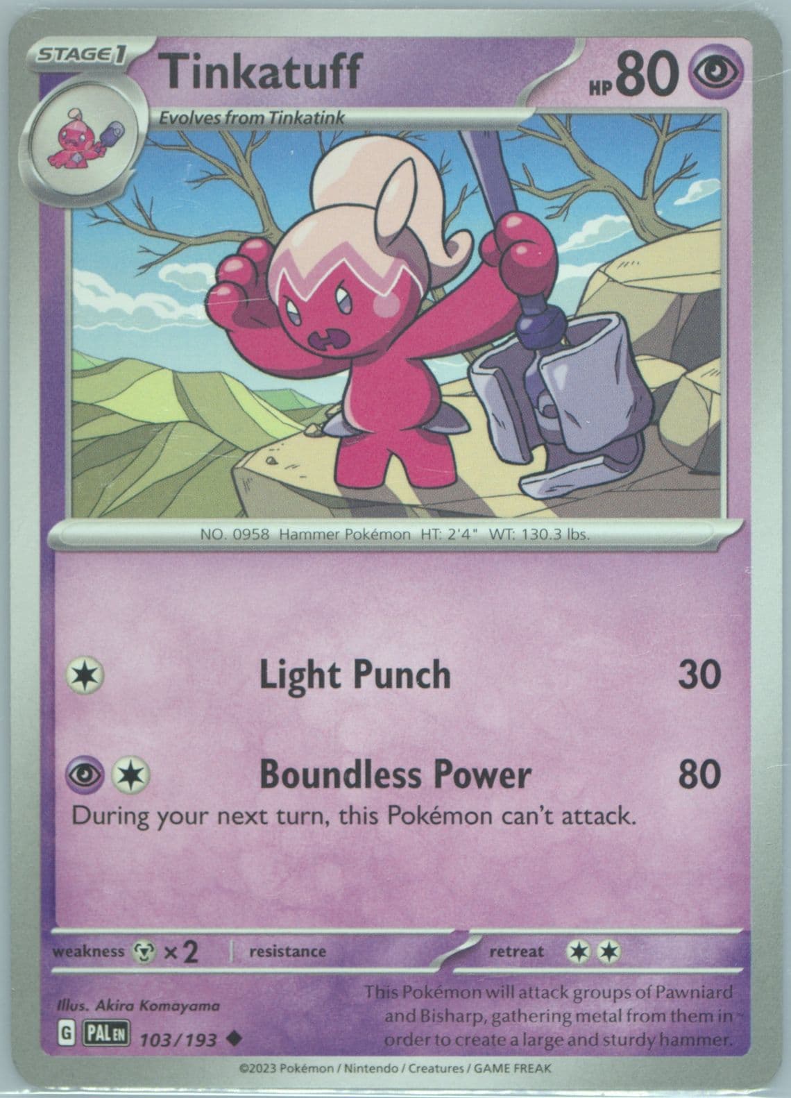Tinkatuff (103) 2023 Pokemon Pal EN-Paldea Evolved