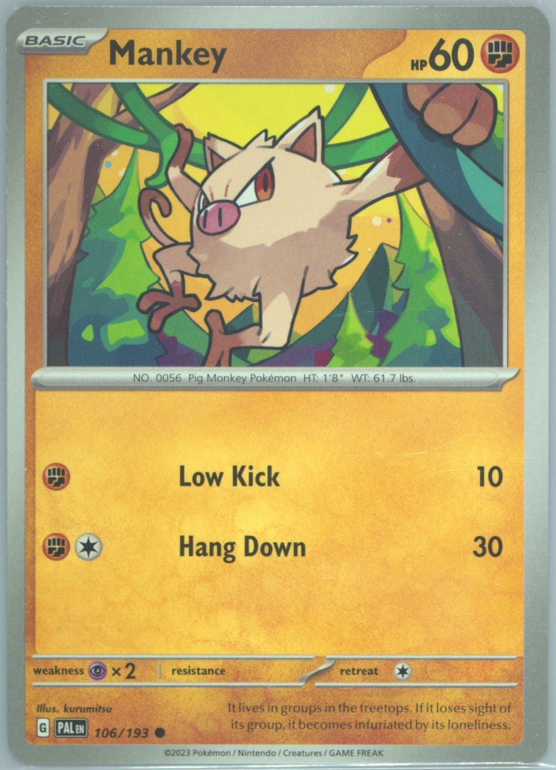 Mankey (106) 2023 Pokemon Pal EN-Paldea Evolved